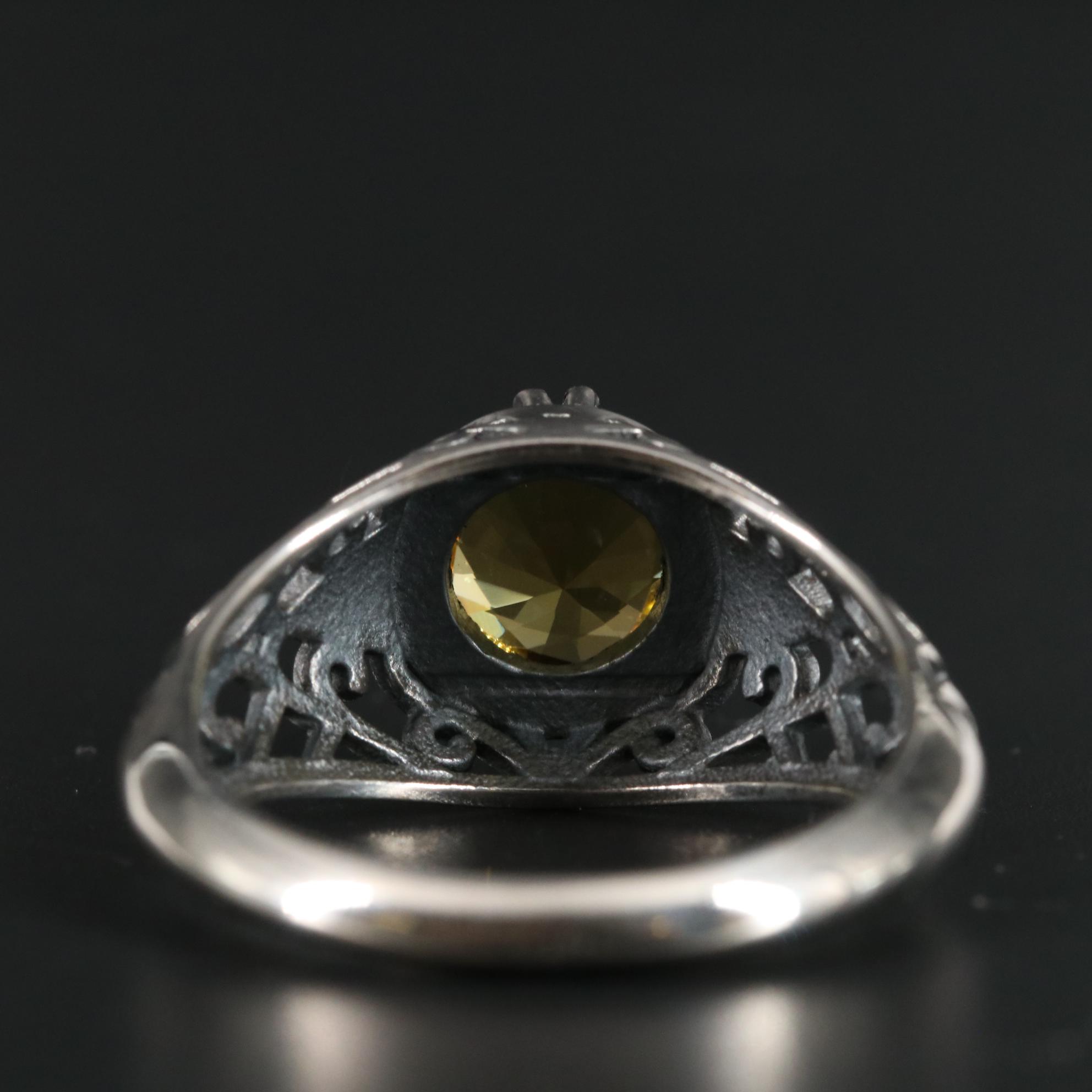 Sterling Citrine Ring