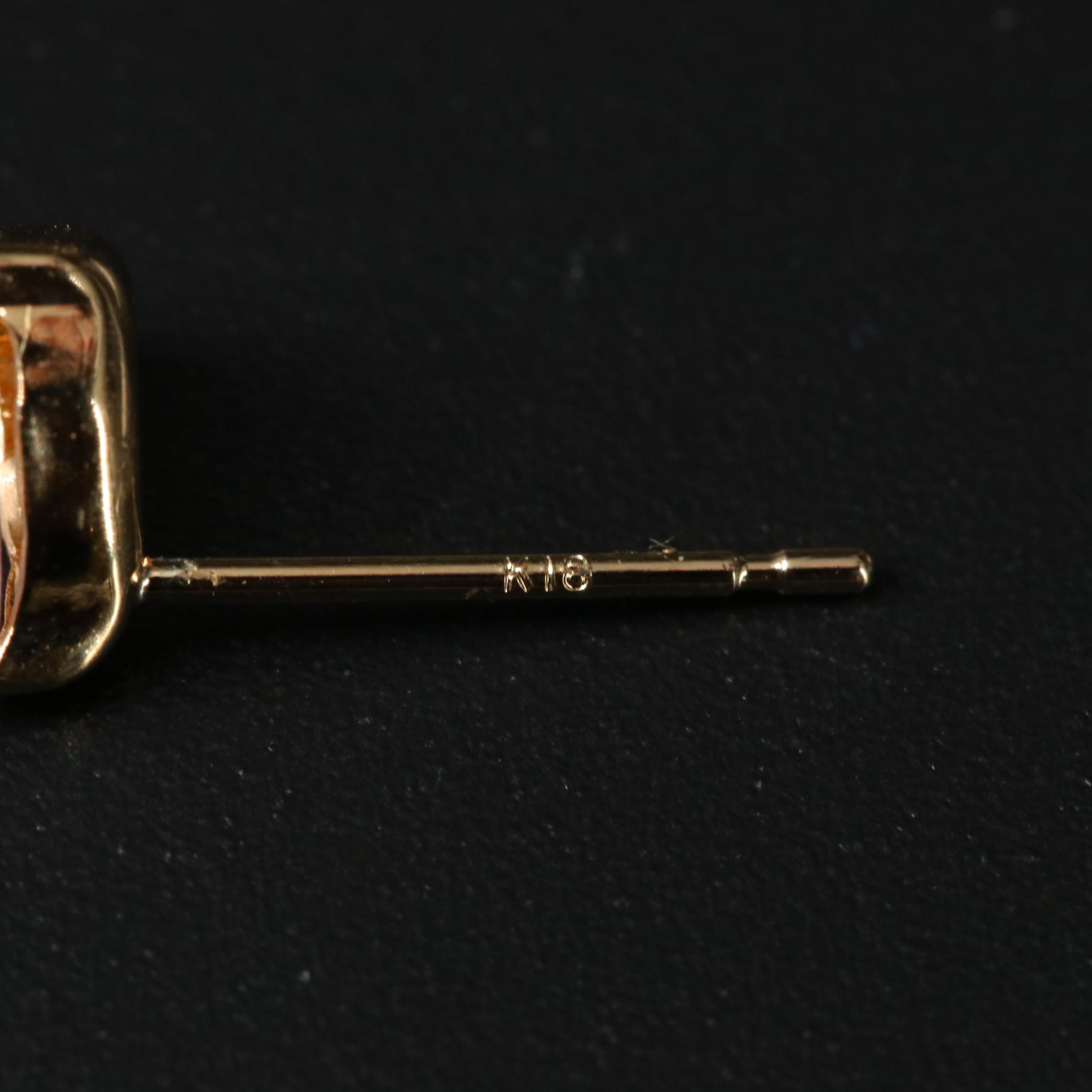 18K Morganite Stud Earrings