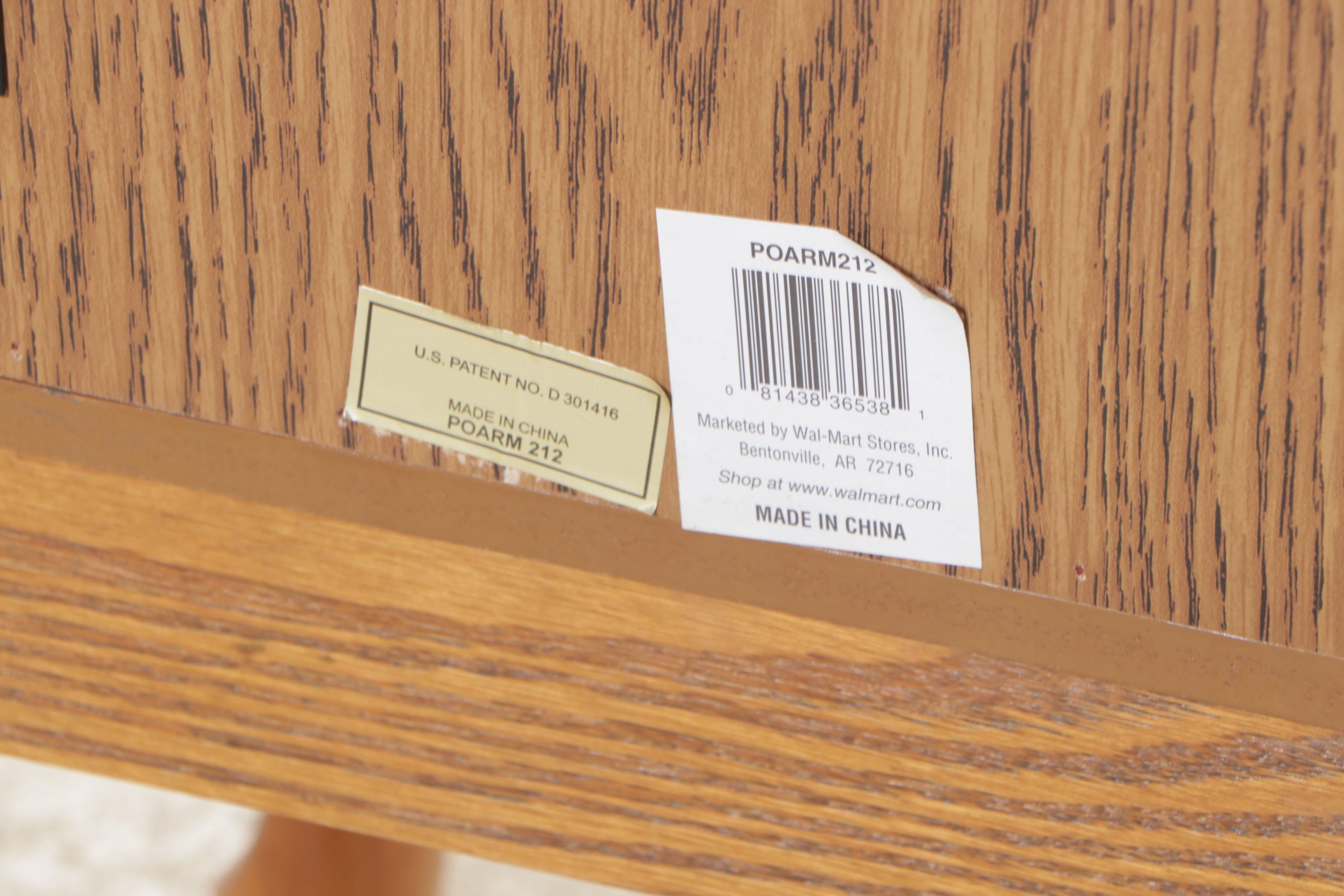 Victorian Style Oak Jewelry Armoire