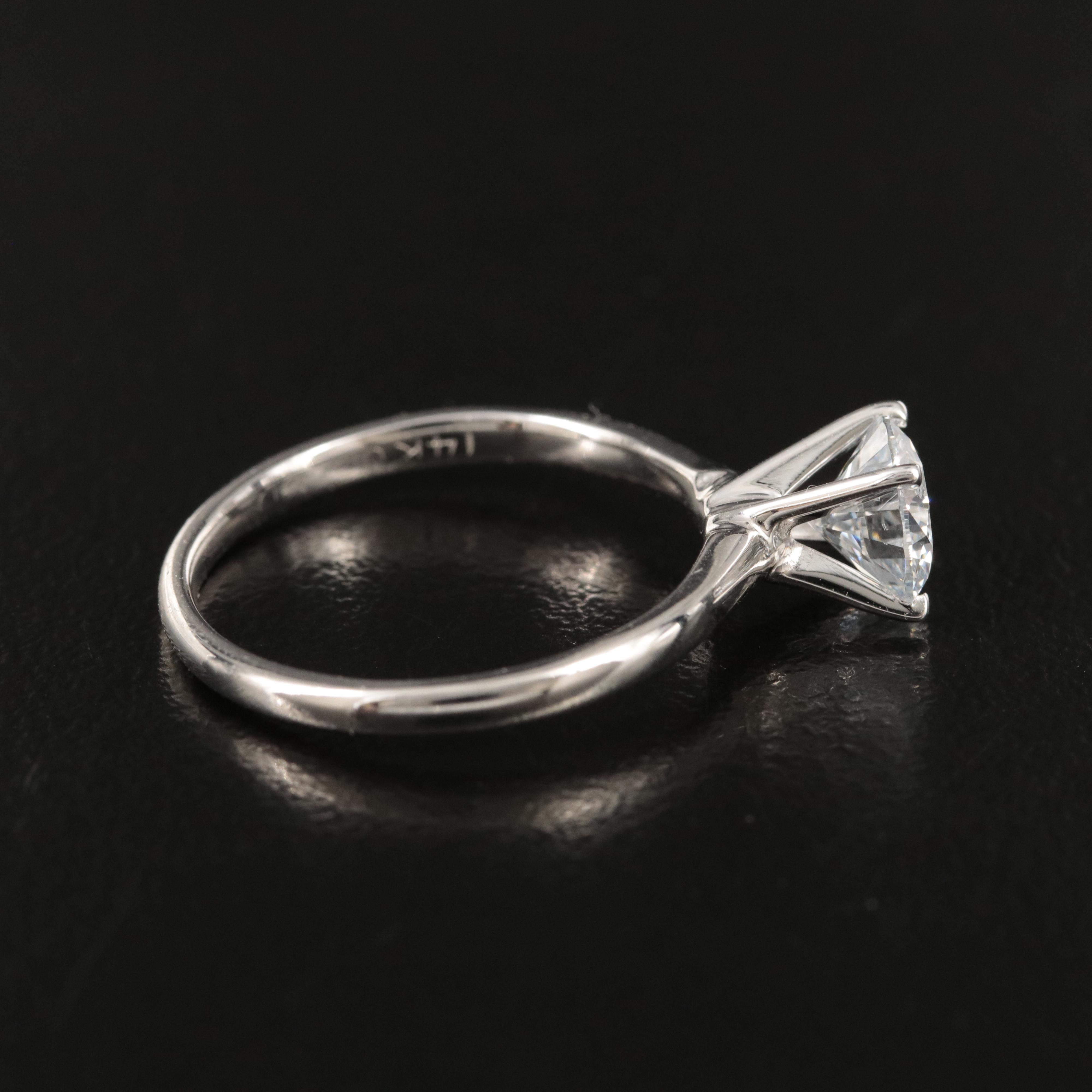 14K 1.09 CT Lab Grown Diamond Solitaire Ring