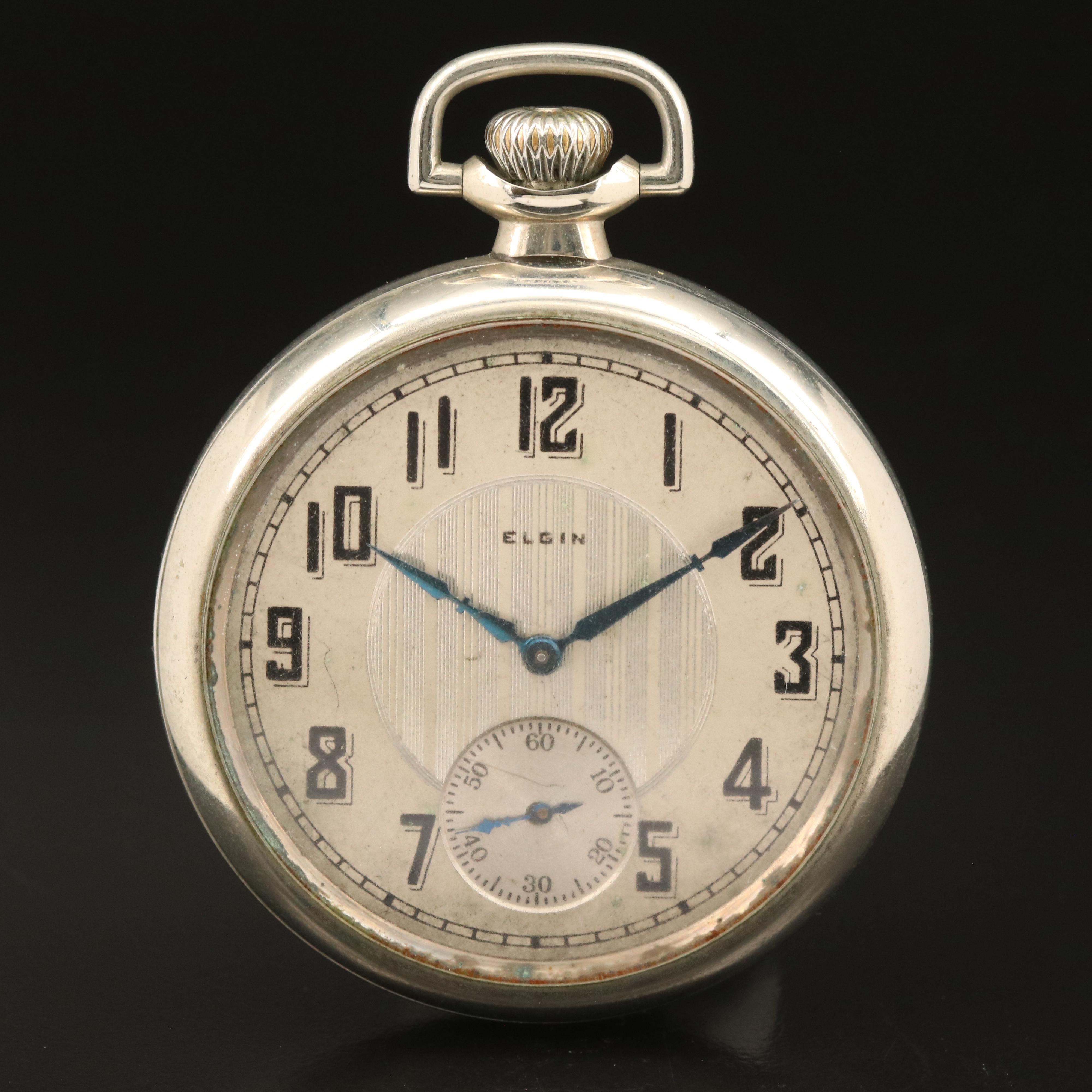 1923 Elgin Silverode Pocket Watch