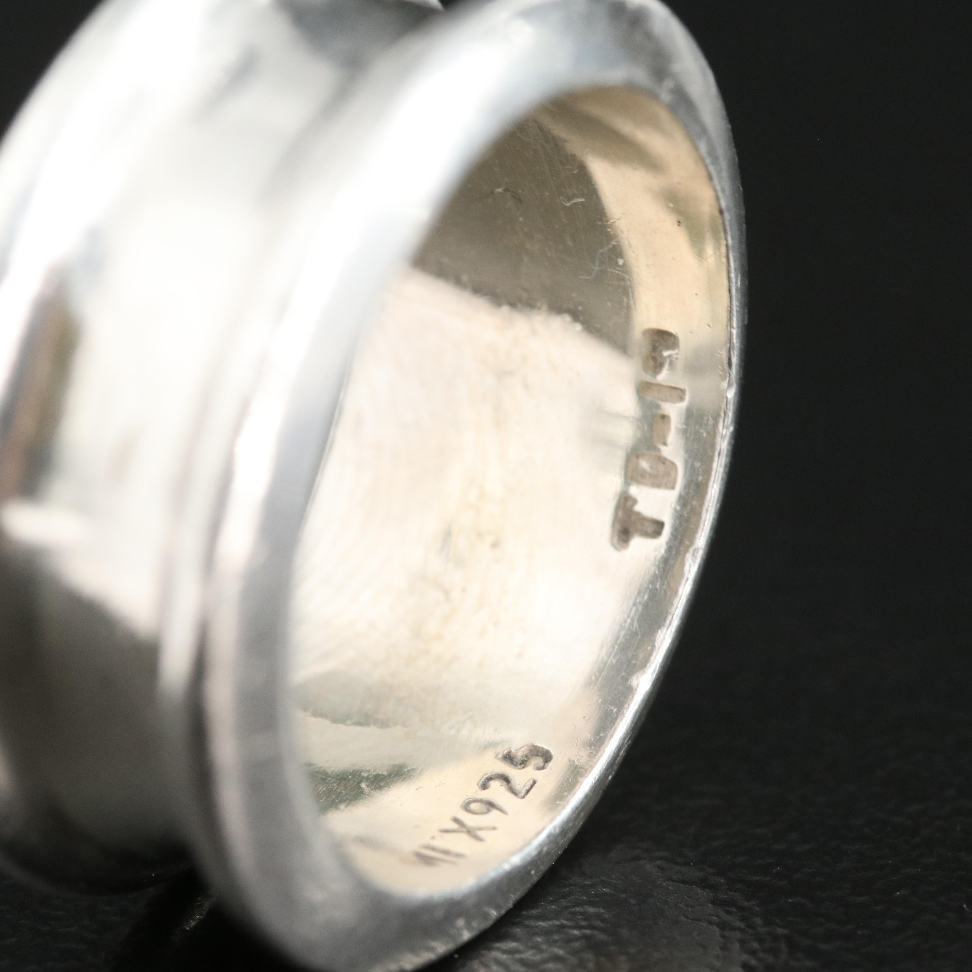 Sterling Beveled Cigar Band Ring