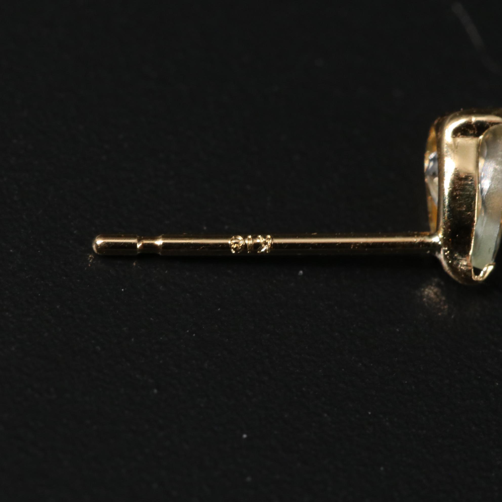 18K Goshenite Stud Earrings