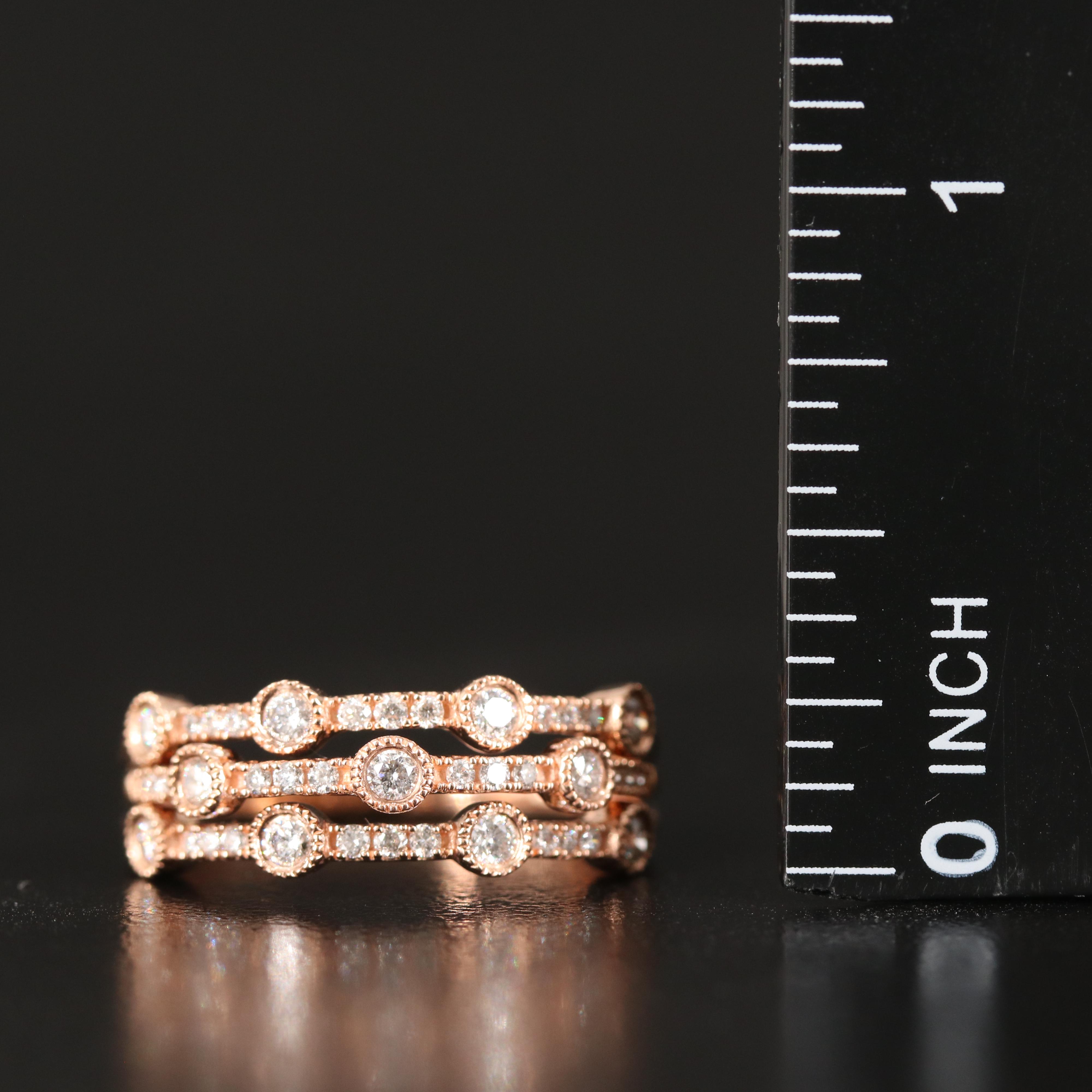 10K Rose Gold 0.52 CTW Diamond Ring