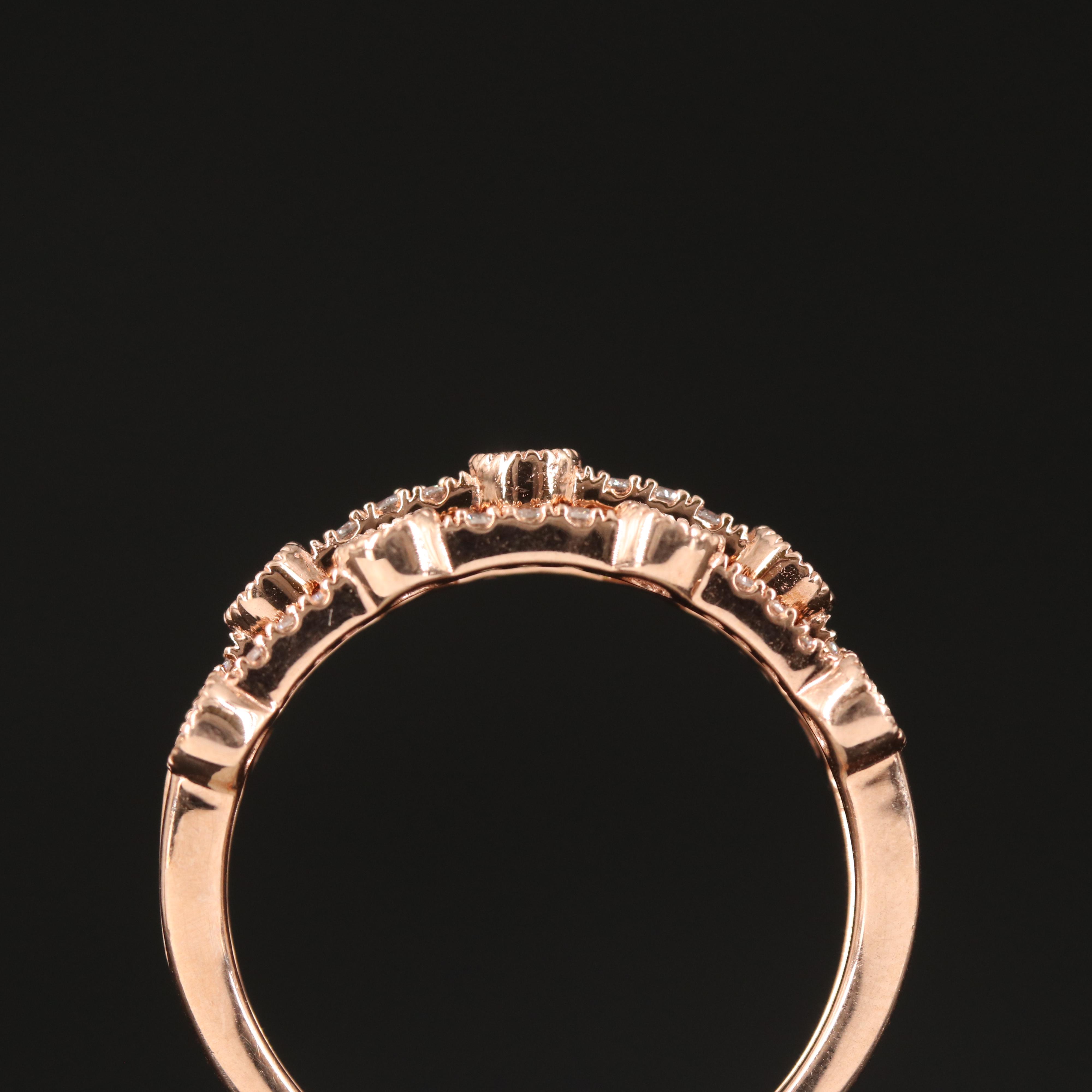 10K Rose Gold 0.52 CTW Diamond Ring
