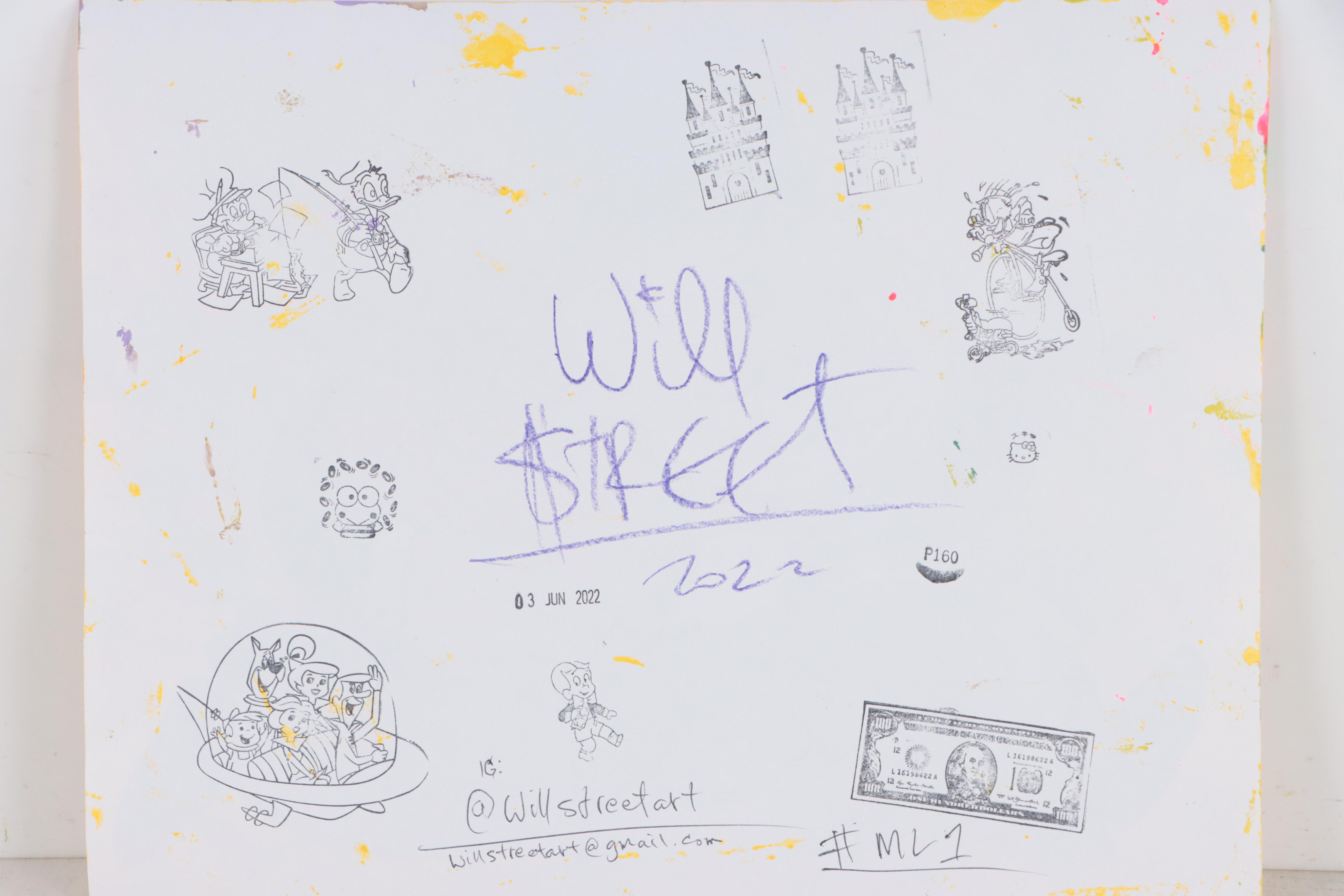 Will $treet Pop Art Mixed Media Painting, 2022