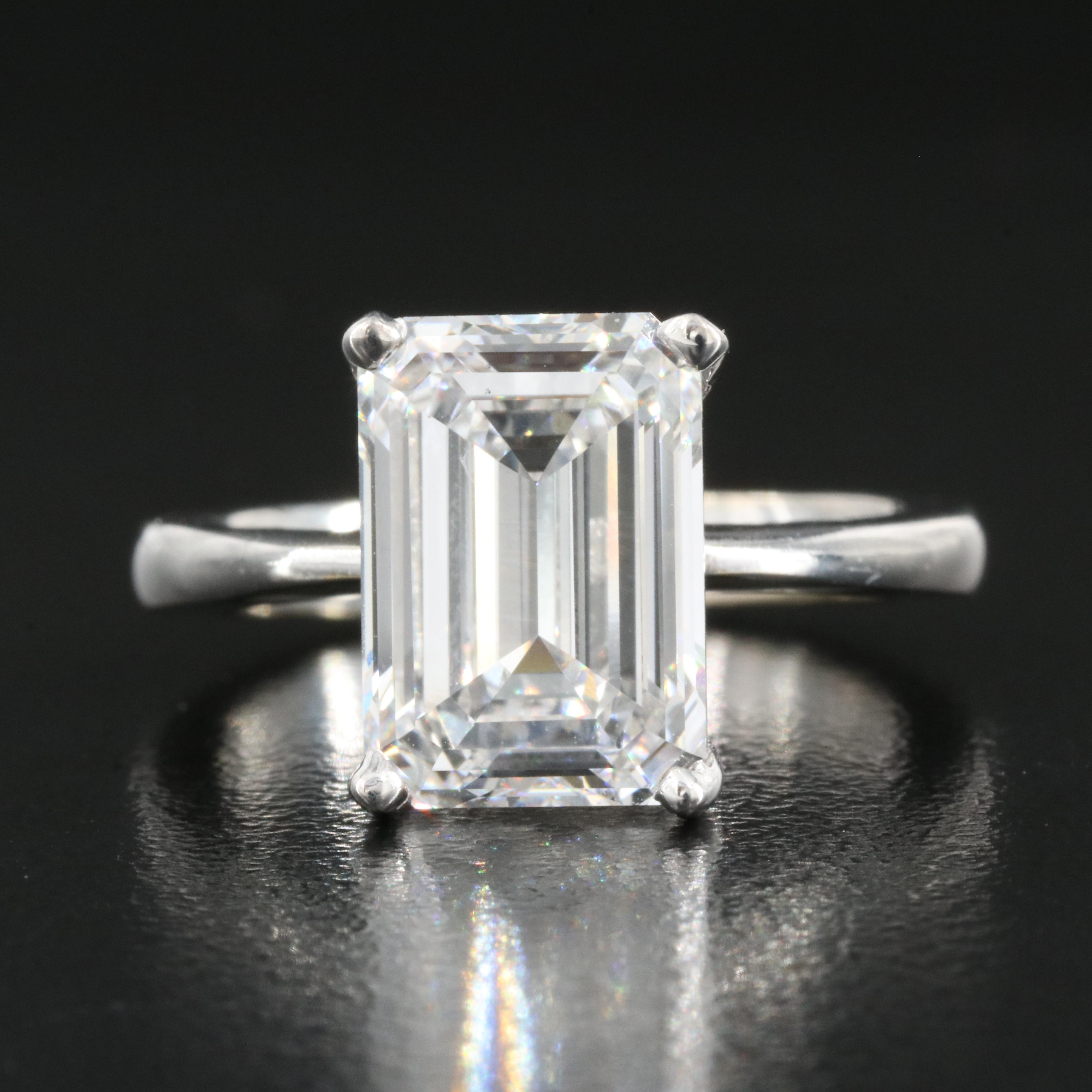 18K 5.02 CT Lab Grown Diamond Solitaire Ring with IGI Report