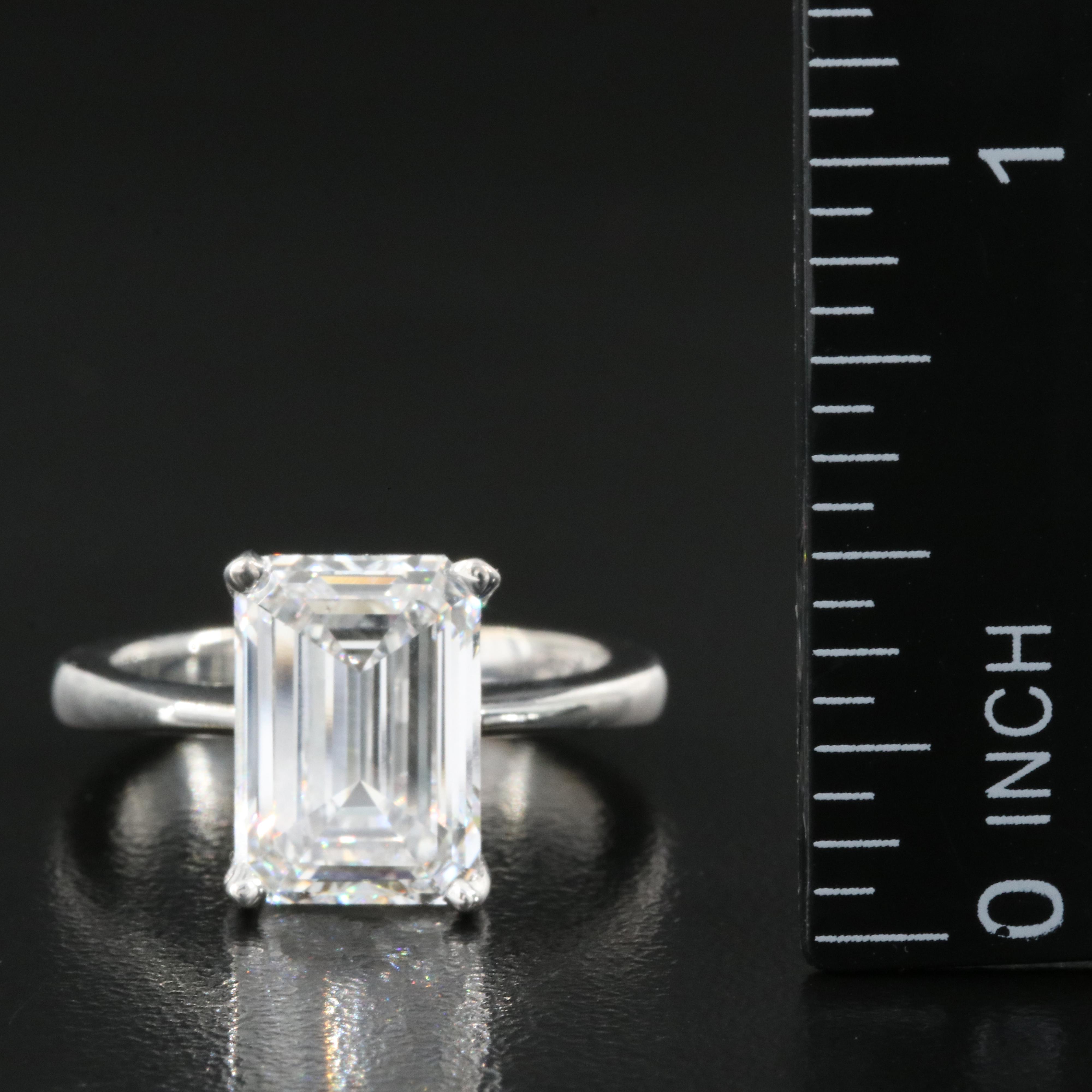18K 5.02 CT Lab Grown Diamond Solitaire Ring with IGI Report