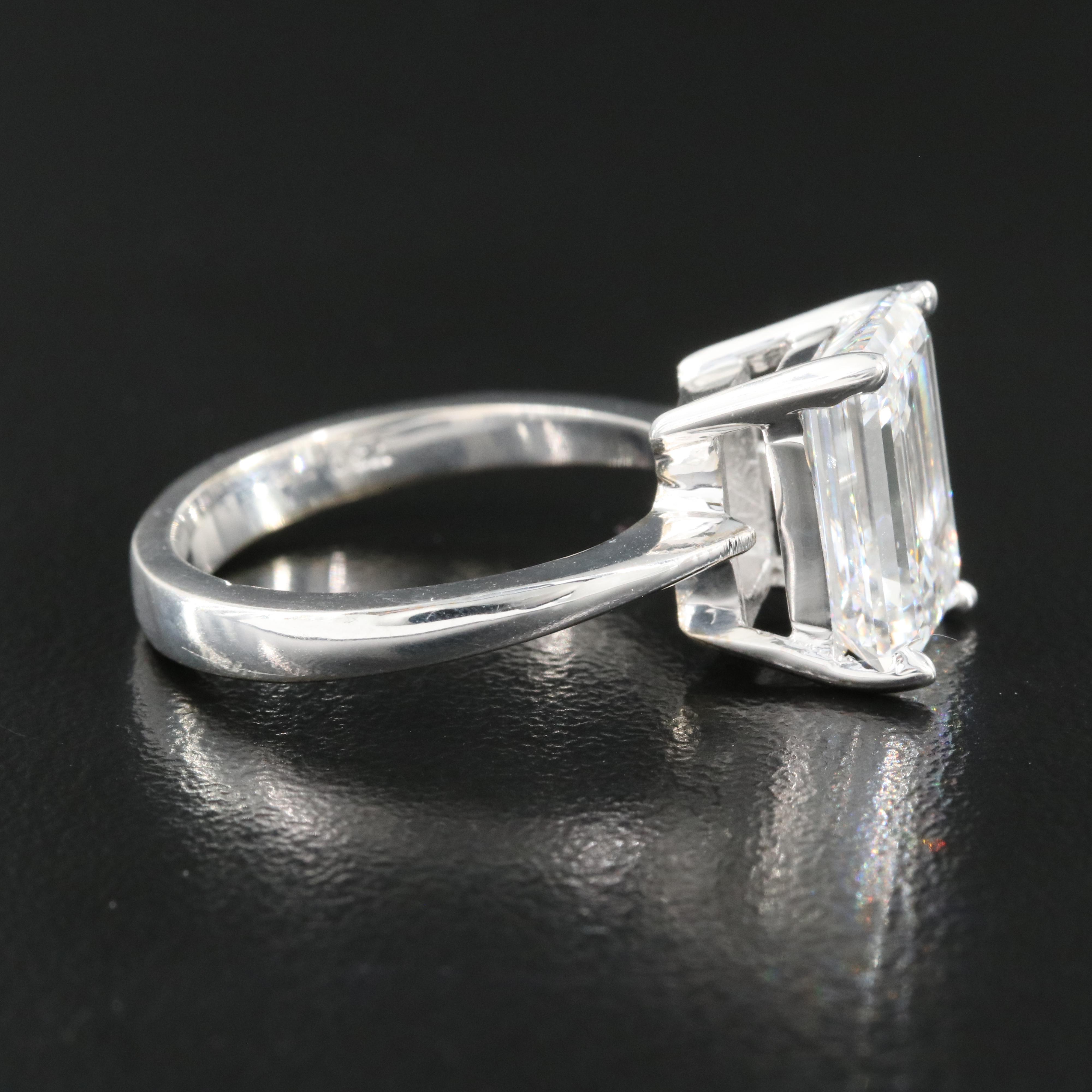 18K 5.02 CT Lab Grown Diamond Solitaire Ring with IGI Report