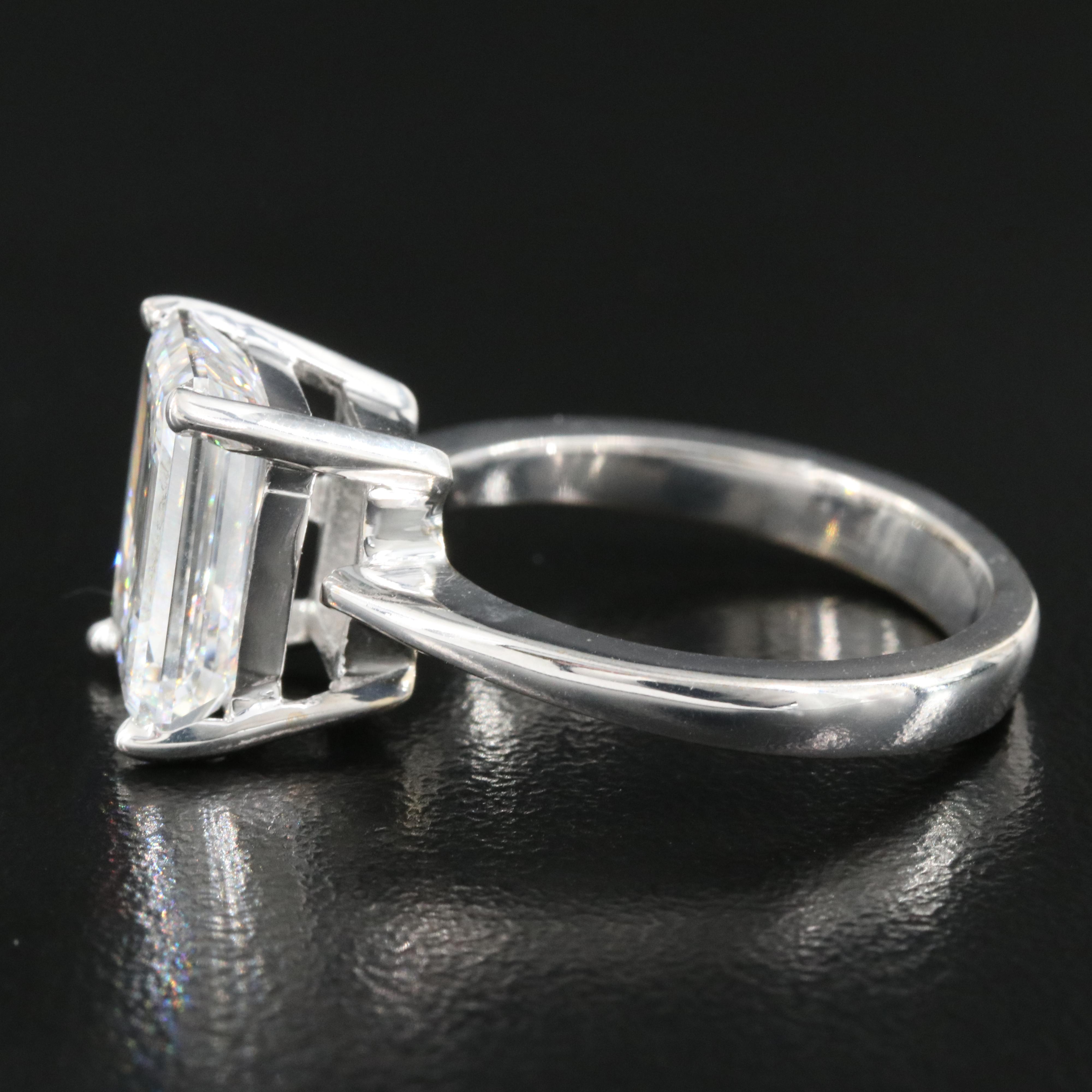 18K 5.02 CT Lab Grown Diamond Solitaire Ring with IGI Report