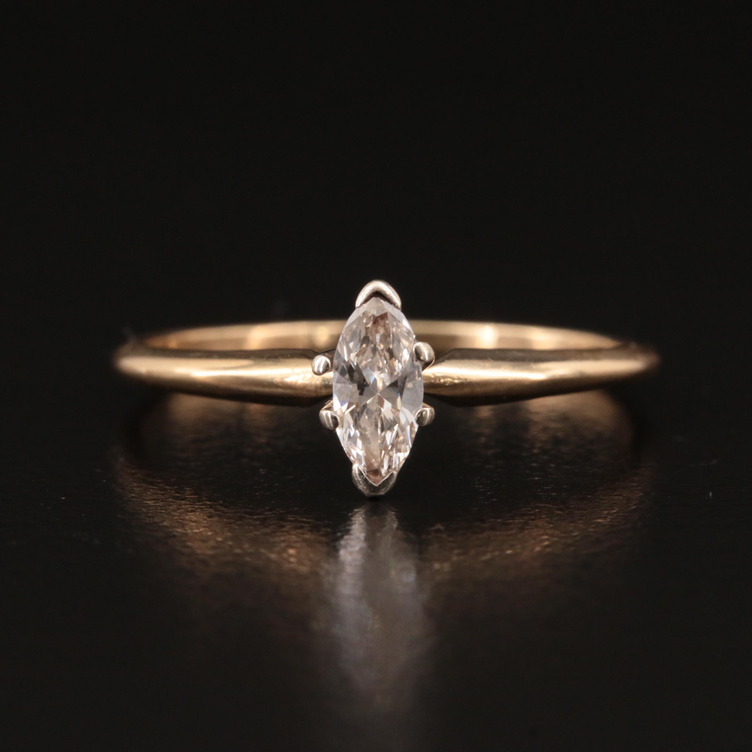 14K 0.26 CT Diamond Solitaire Ring