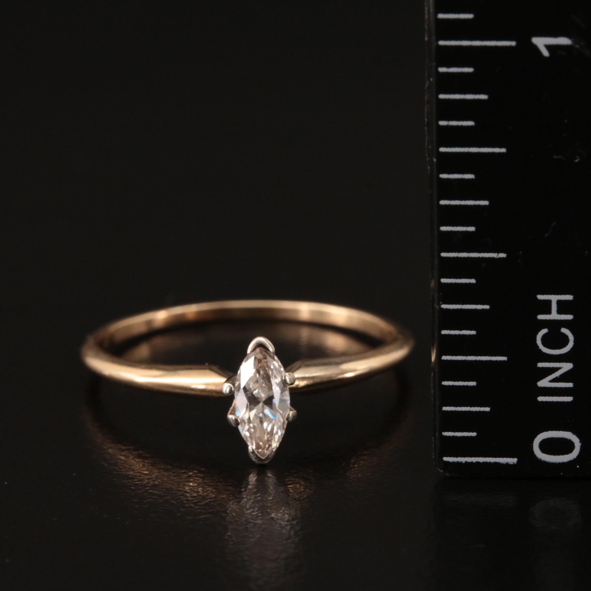 14K 0.26 CT Diamond Solitaire Ring