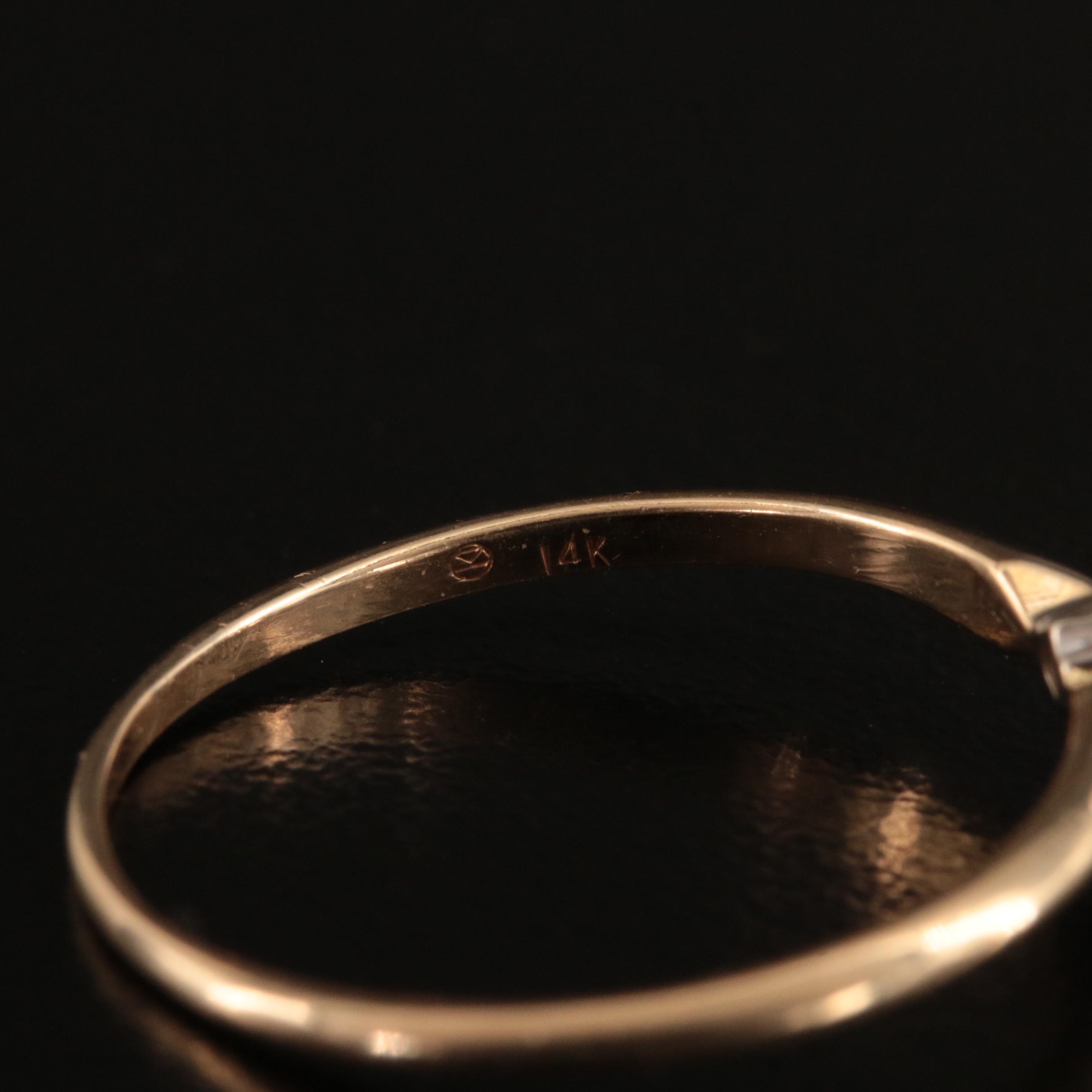 14K 0.26 CT Diamond Solitaire Ring