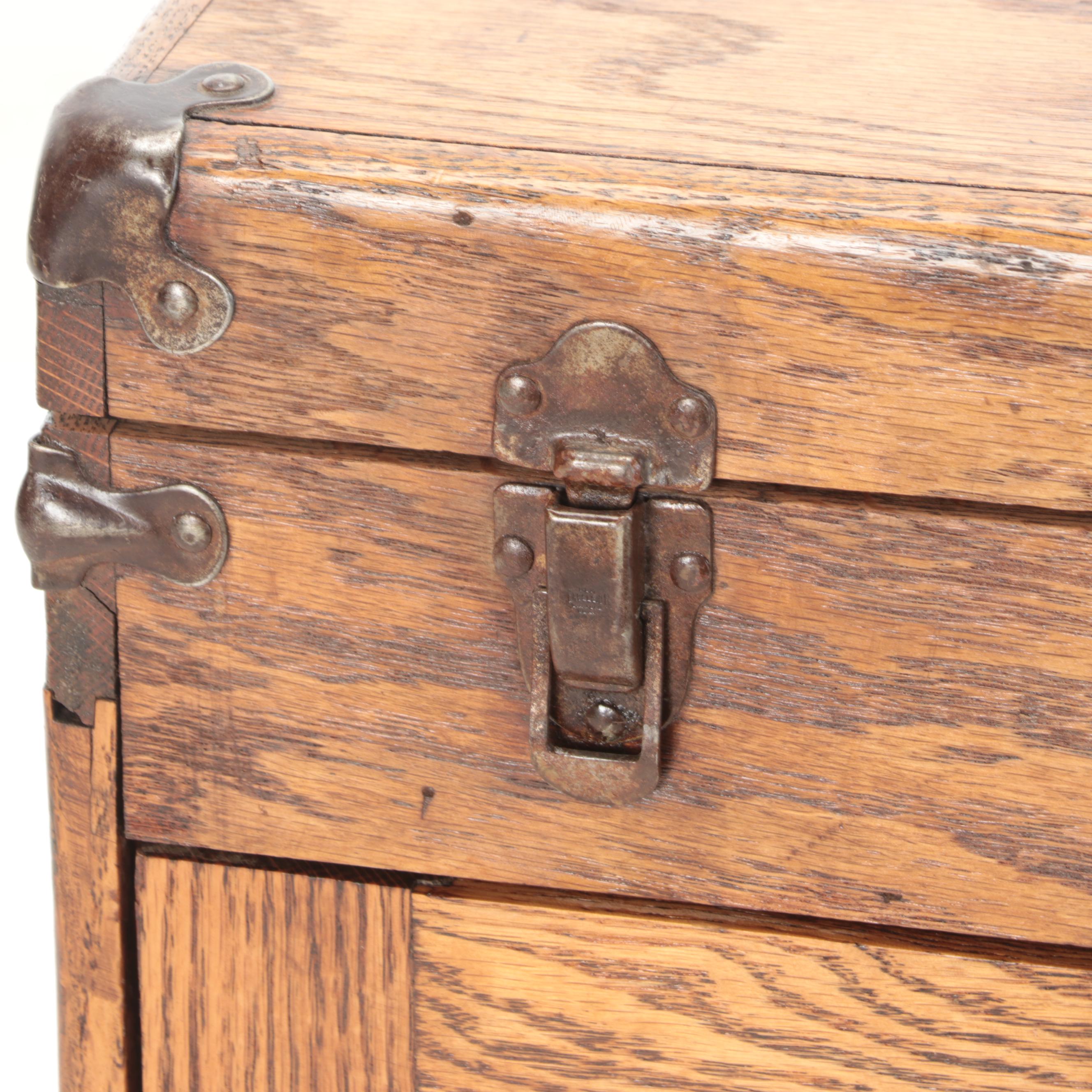 Seven-Drawer Machinist Oak Tool Box