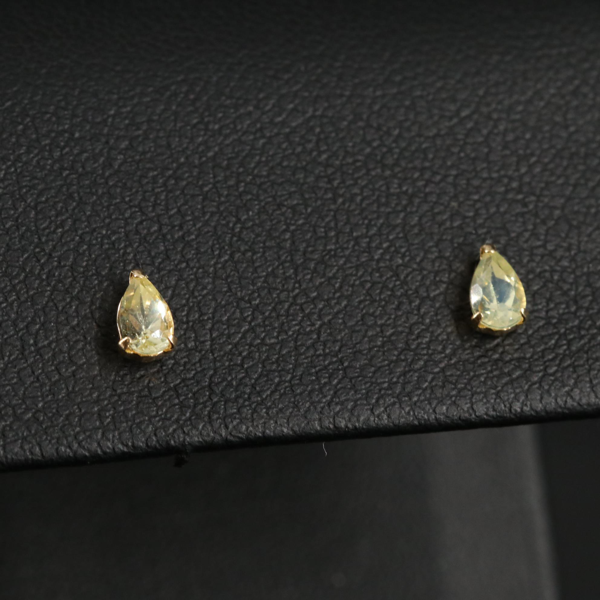 18K Chrysoberyl Stud Earrings