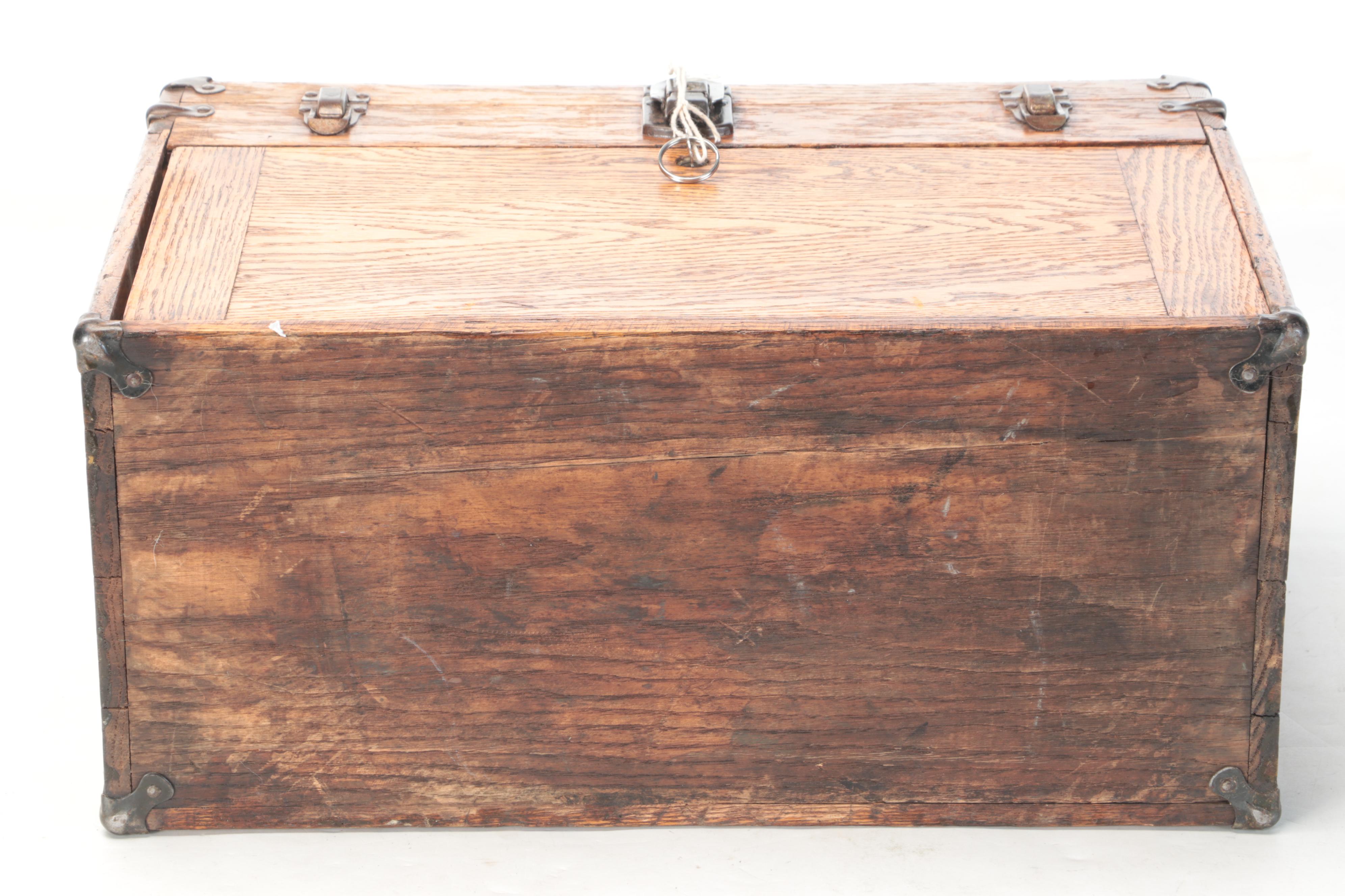 Seven-Drawer Machinist Oak Tool Box