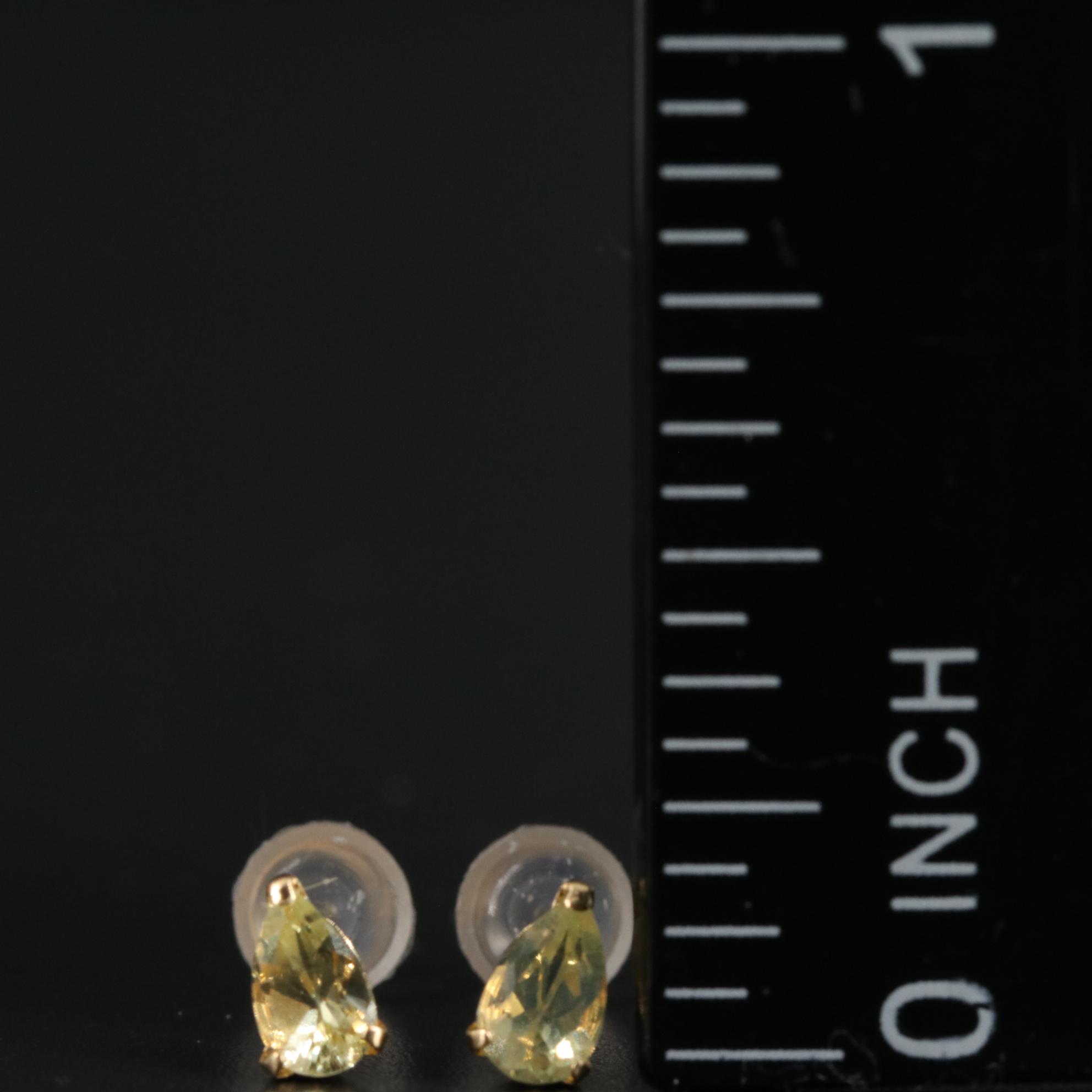 18K Chrysoberyl Stud Earrings