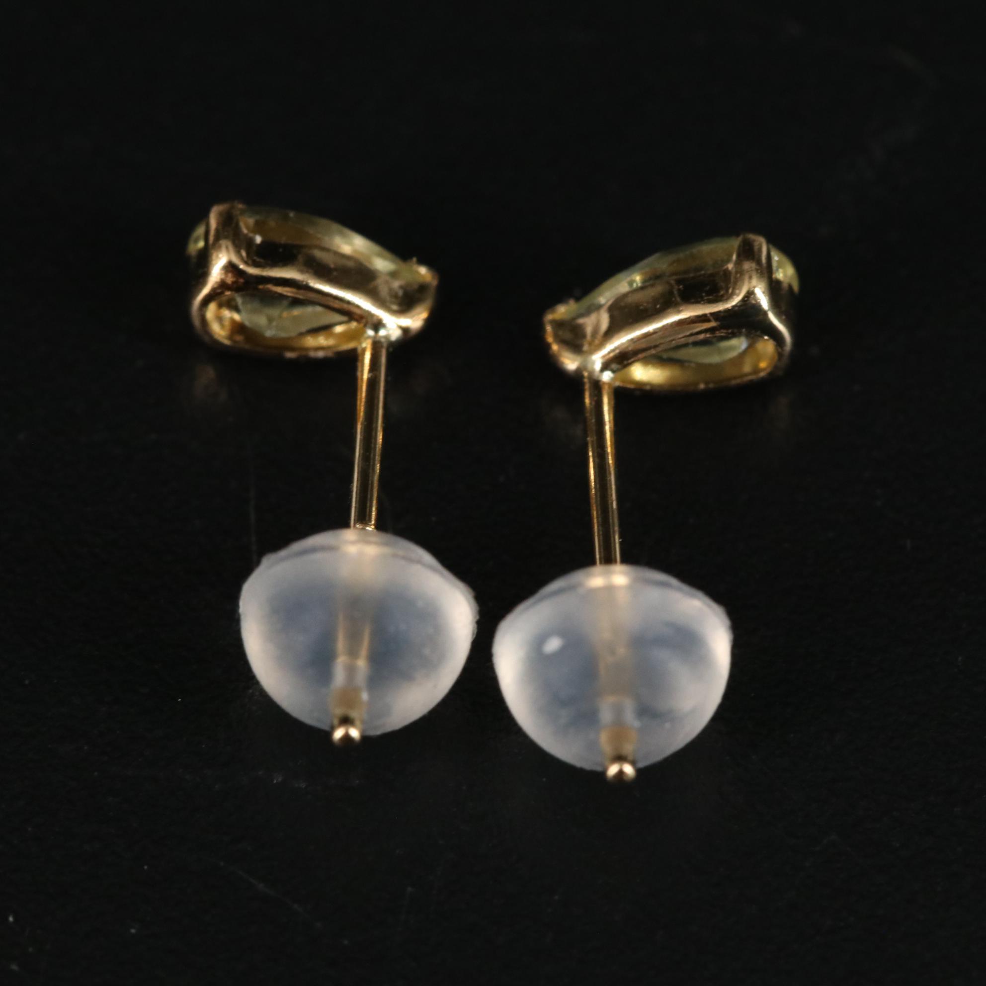 18K Chrysoberyl Stud Earrings