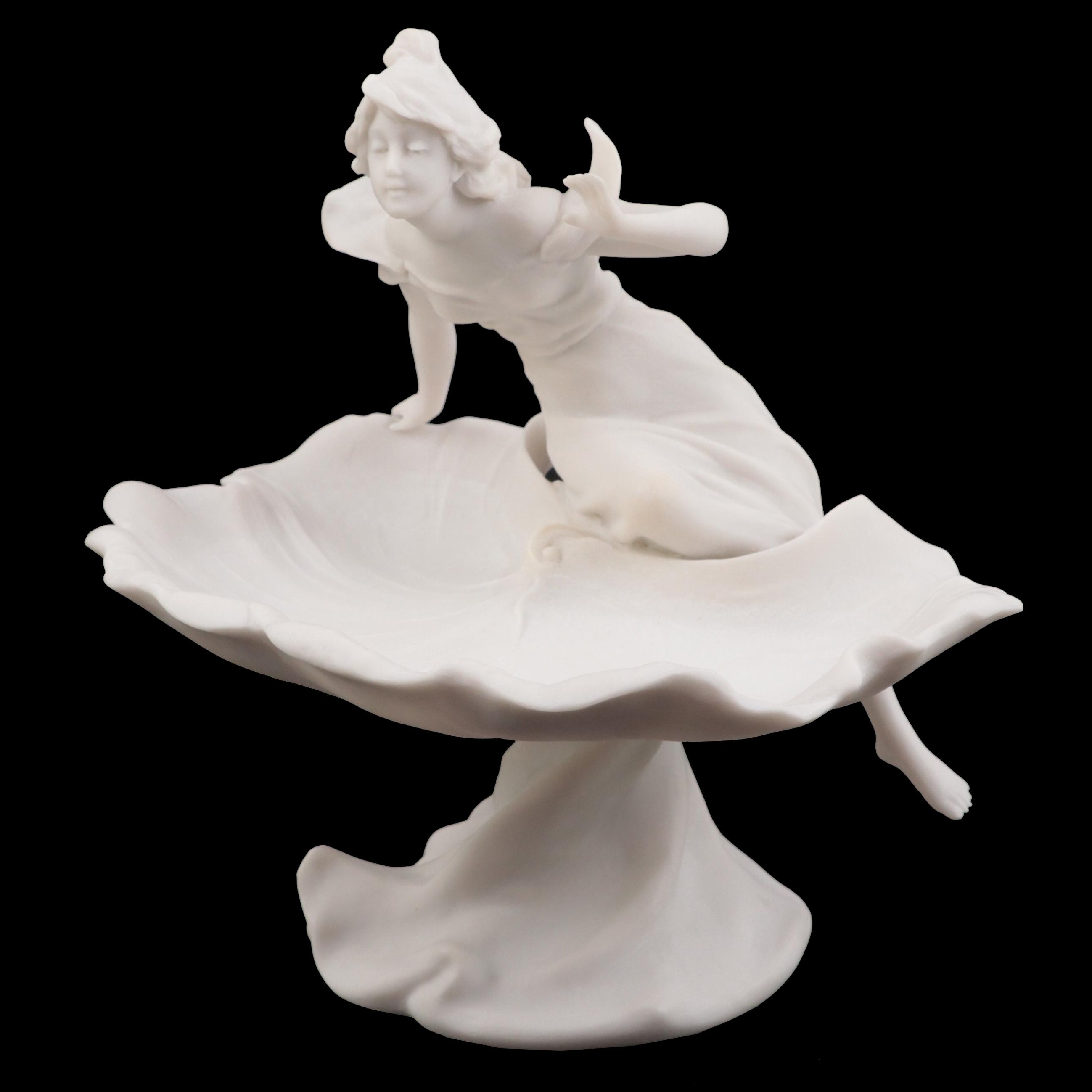 Art Nouveau Style Resin Woman Figurine, Late 20th Century