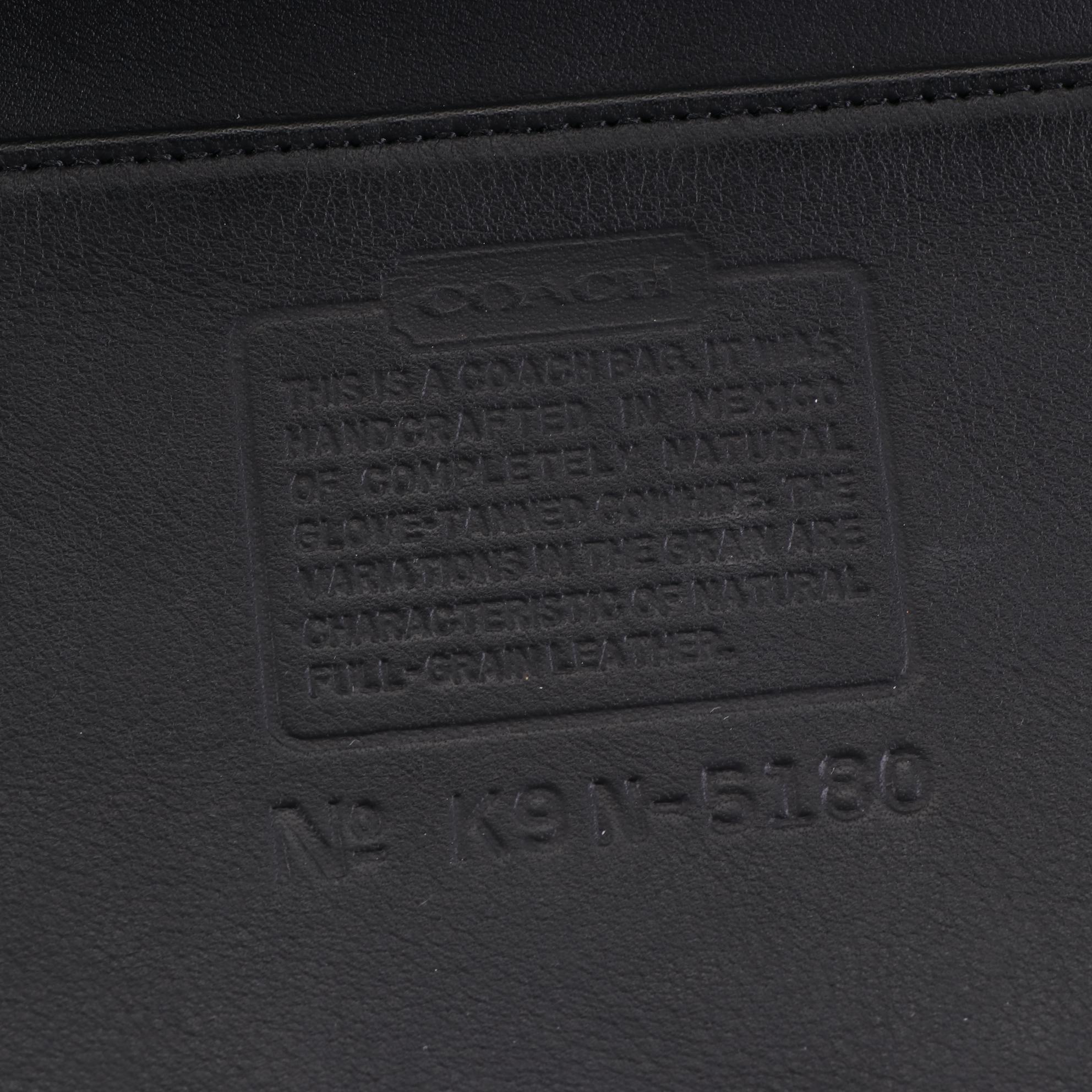 Coach Top-Handle Briefcase in Black Leather w/Box