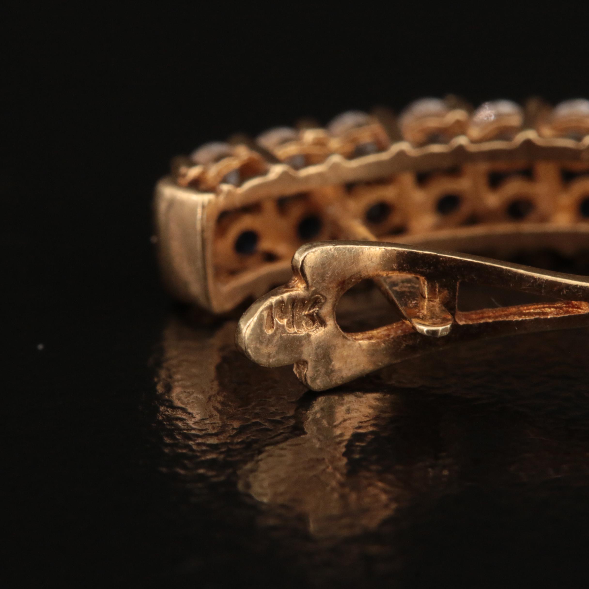 14K Sapphire and Cubic Zirconia Earrings