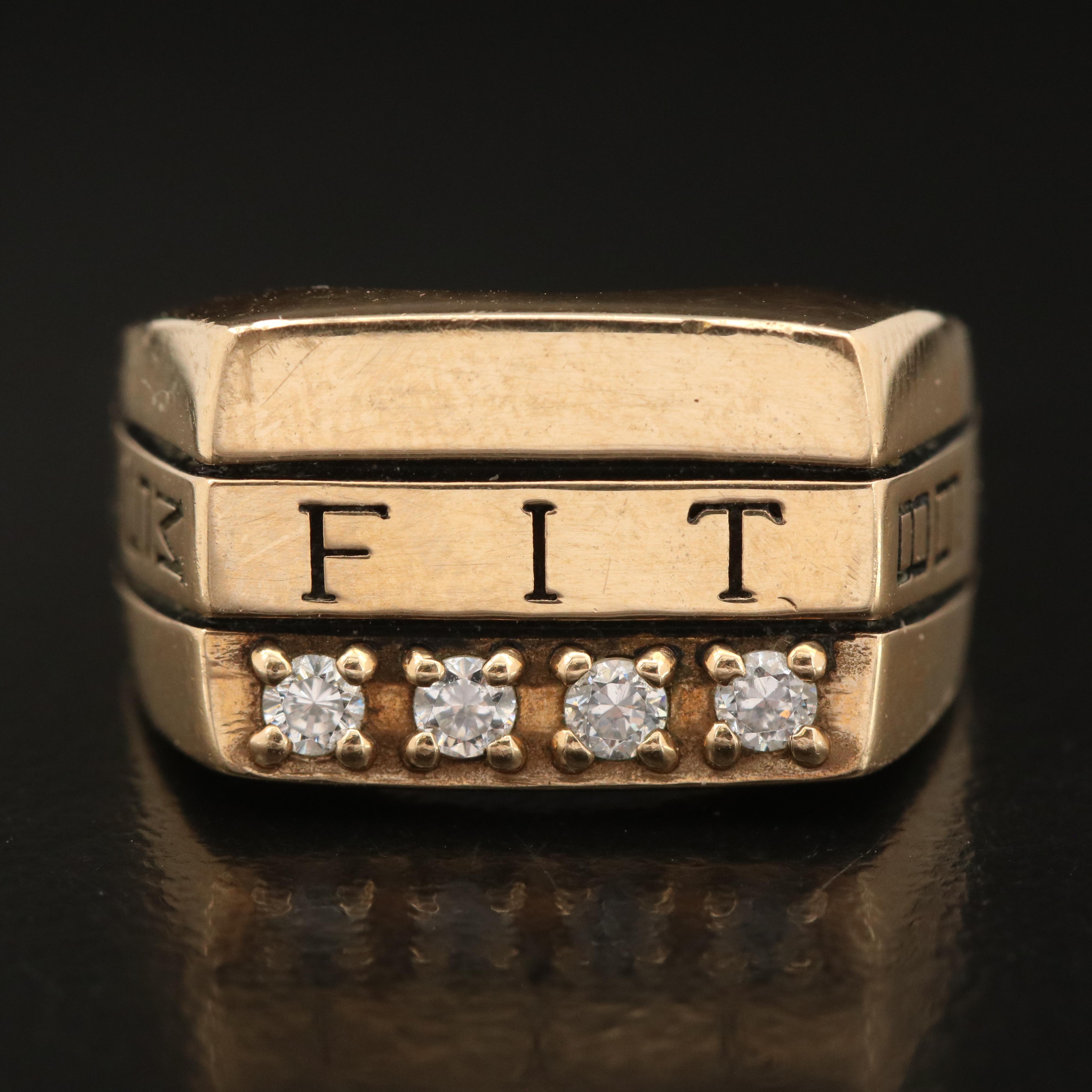 10K Cubic Zirconia FIT Ring