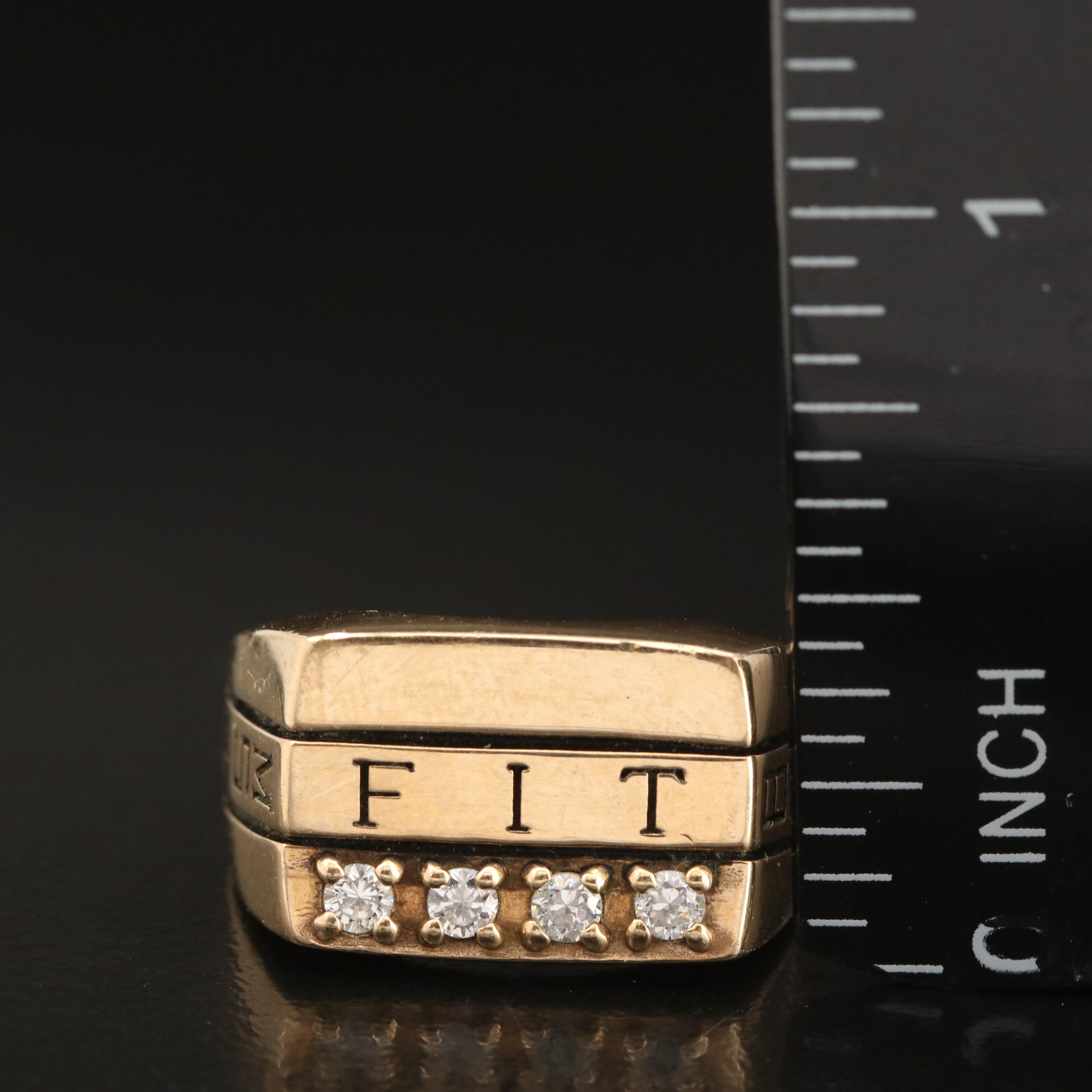 10K Cubic Zirconia FIT Ring