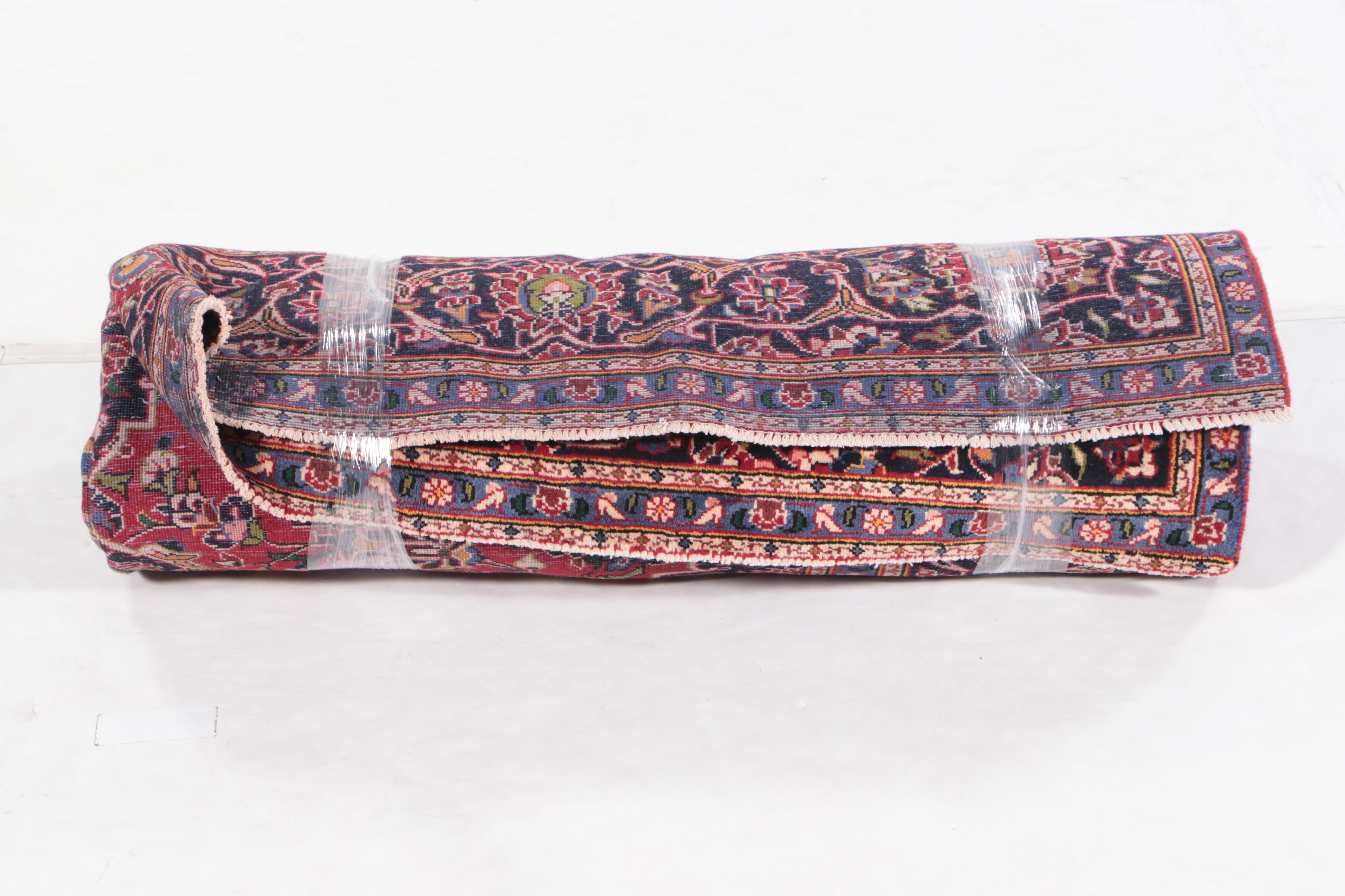 7'10 x 11'5 Hand-Knotted Persian Kashan Area Rug