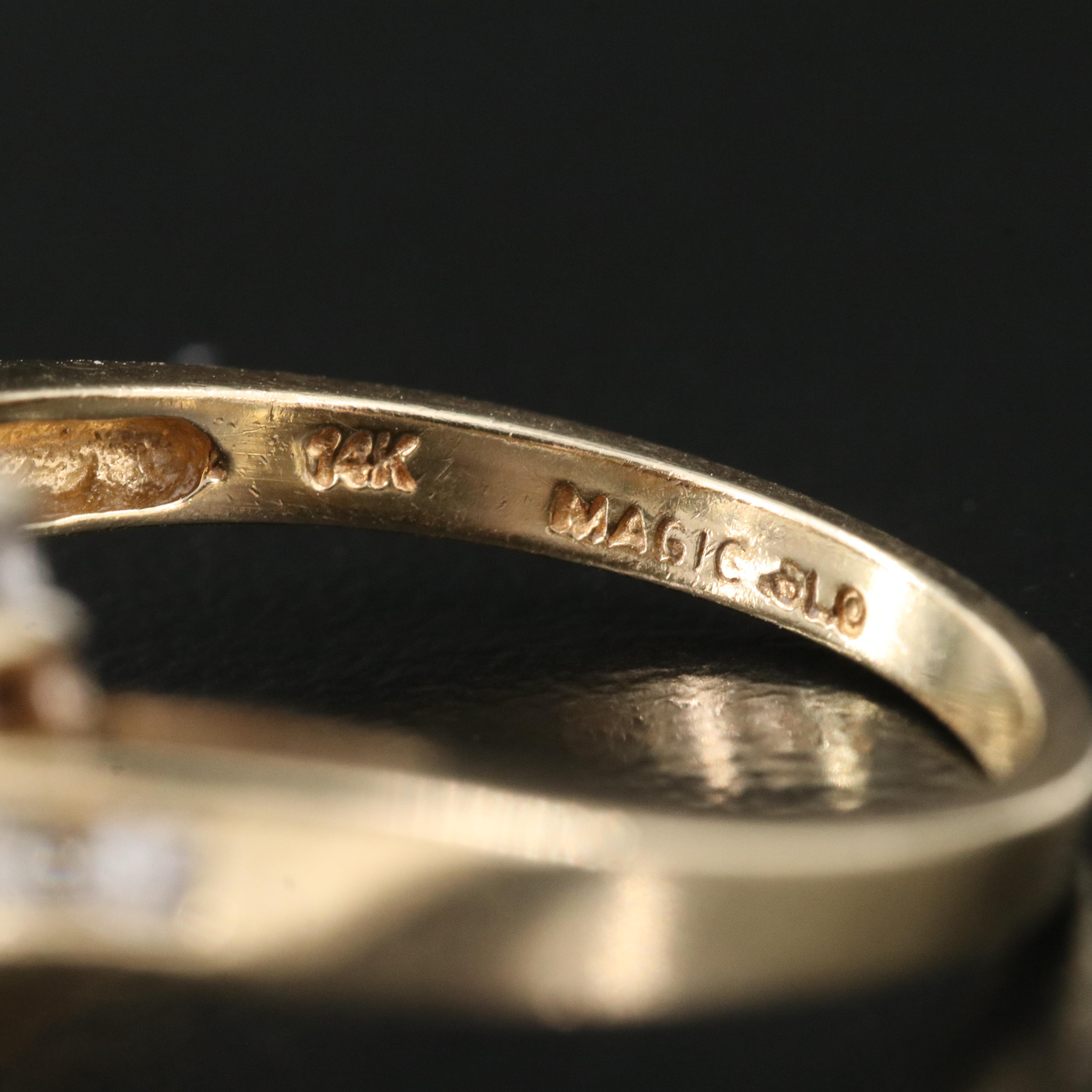 14K 0.50 CTW Diamond Bypass Ring