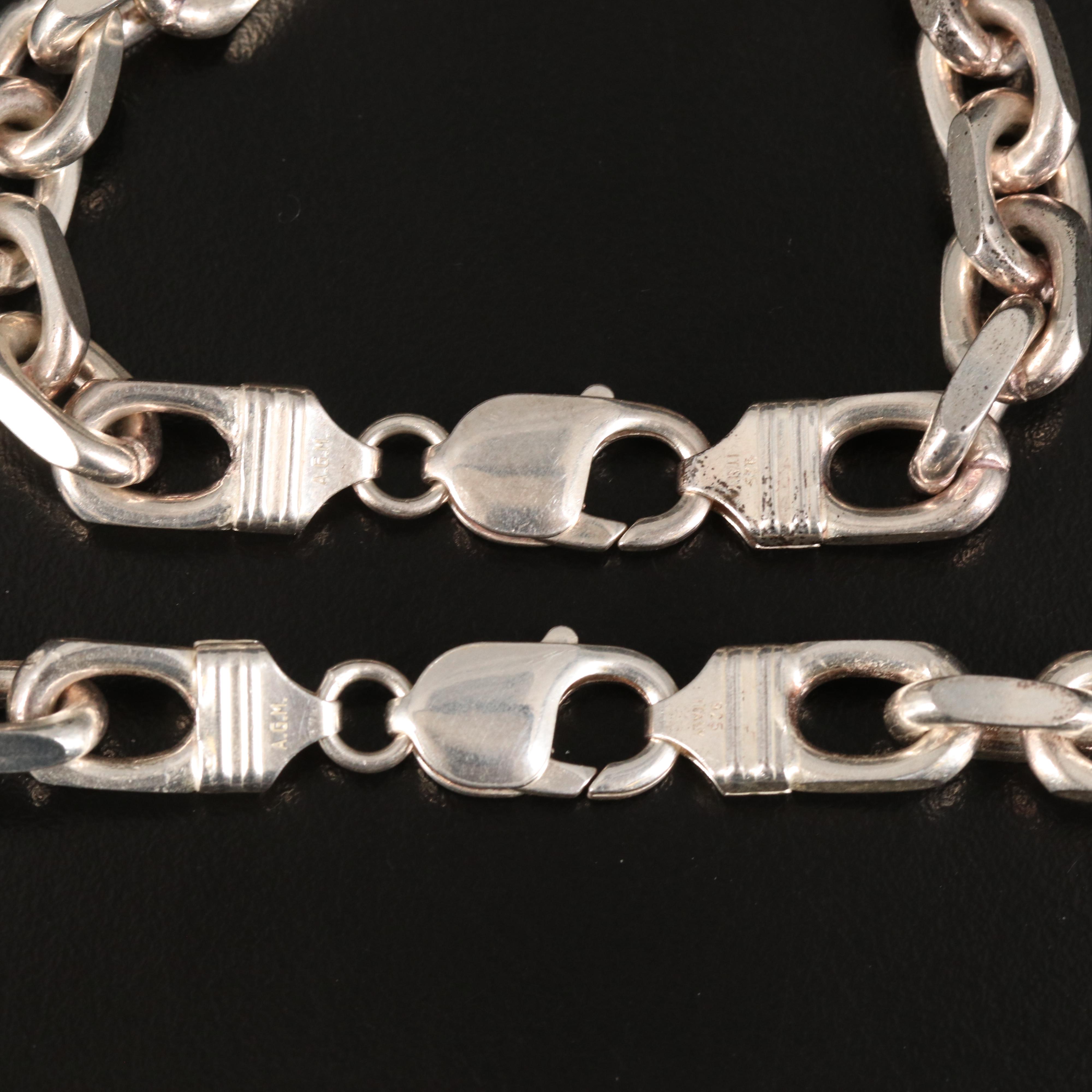 Necklace and Bracelet Set in Italian Sterling