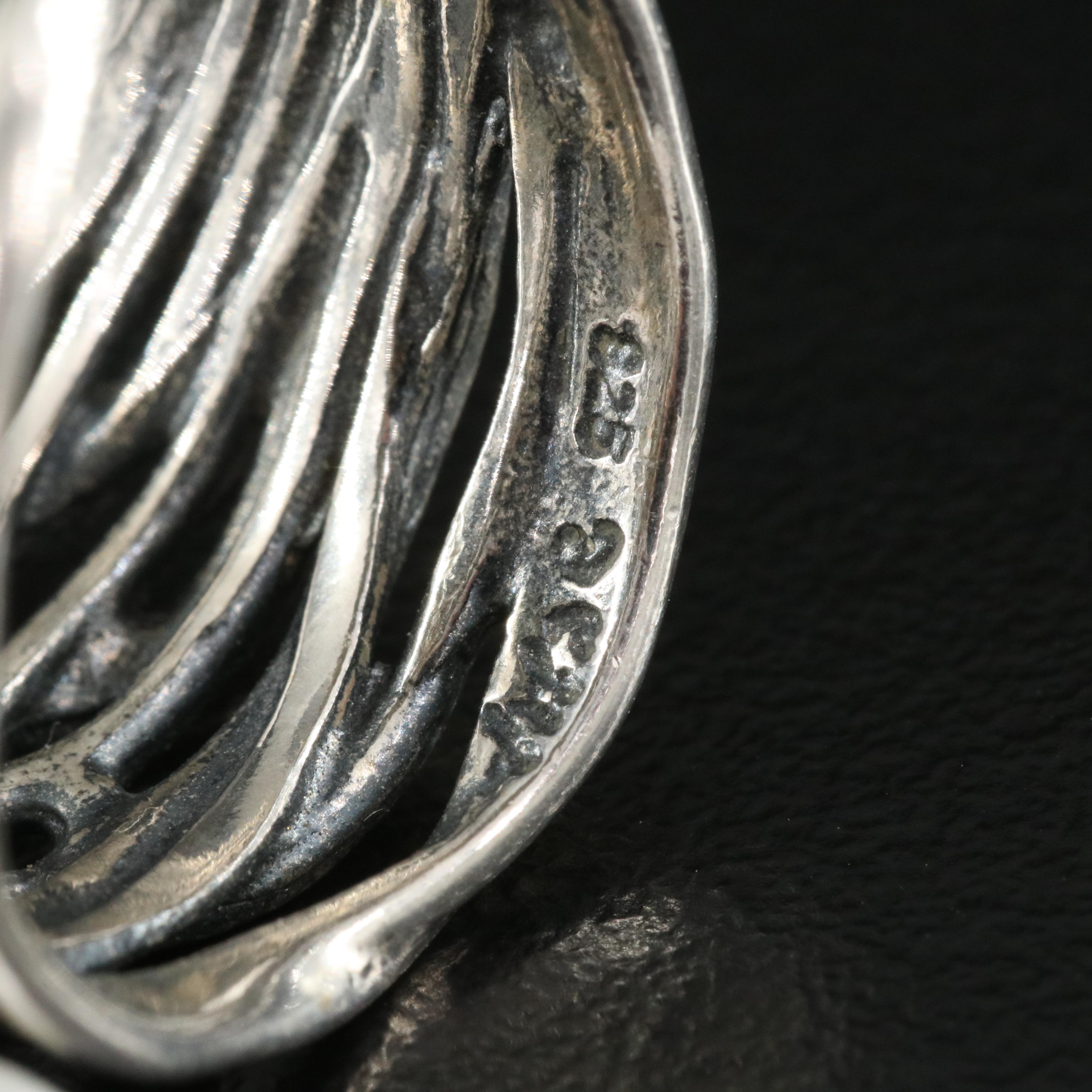 Sterling Pearl Charm Ring