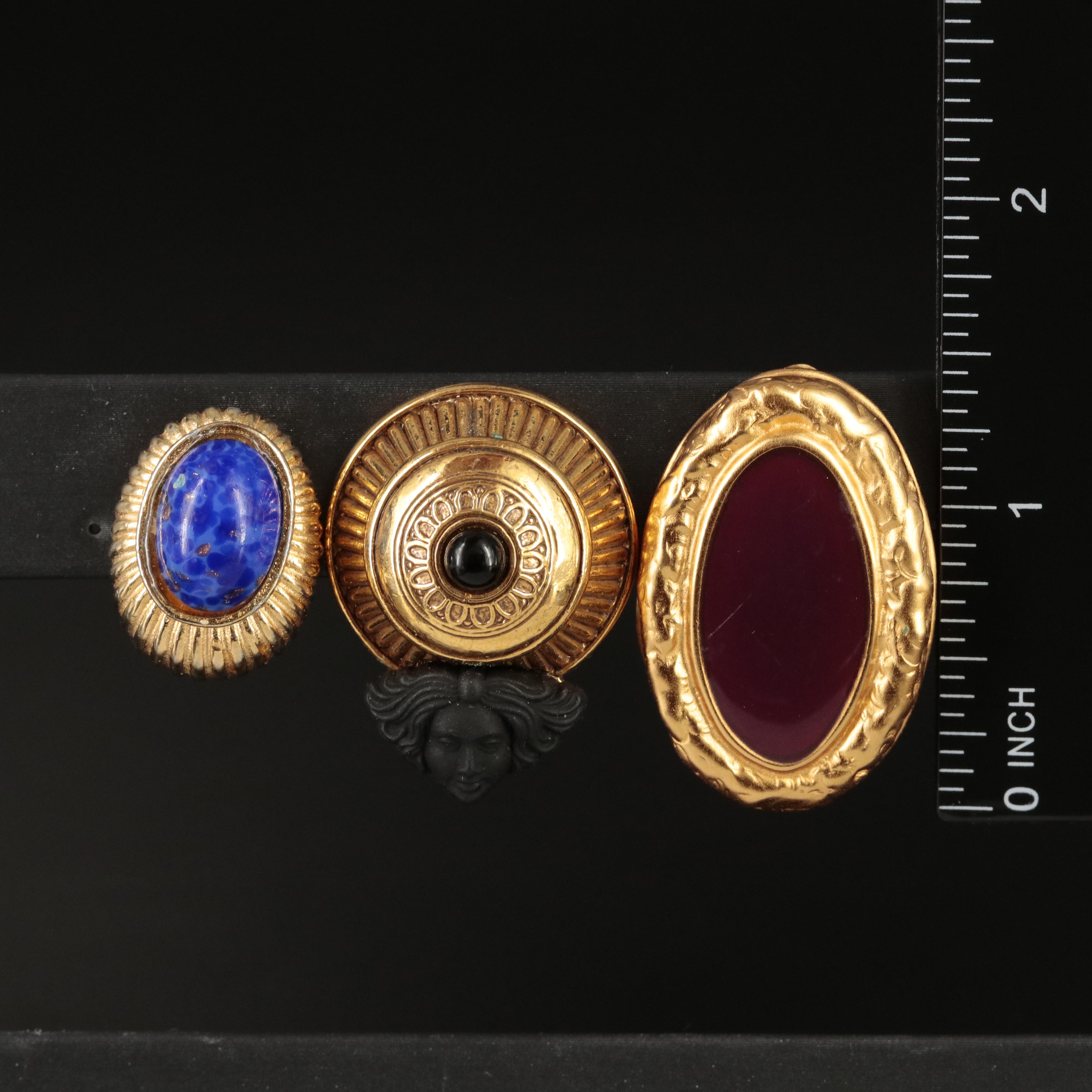 Earrings Including Givenchy, Karl Lagerfled, Glass and Faux Stone