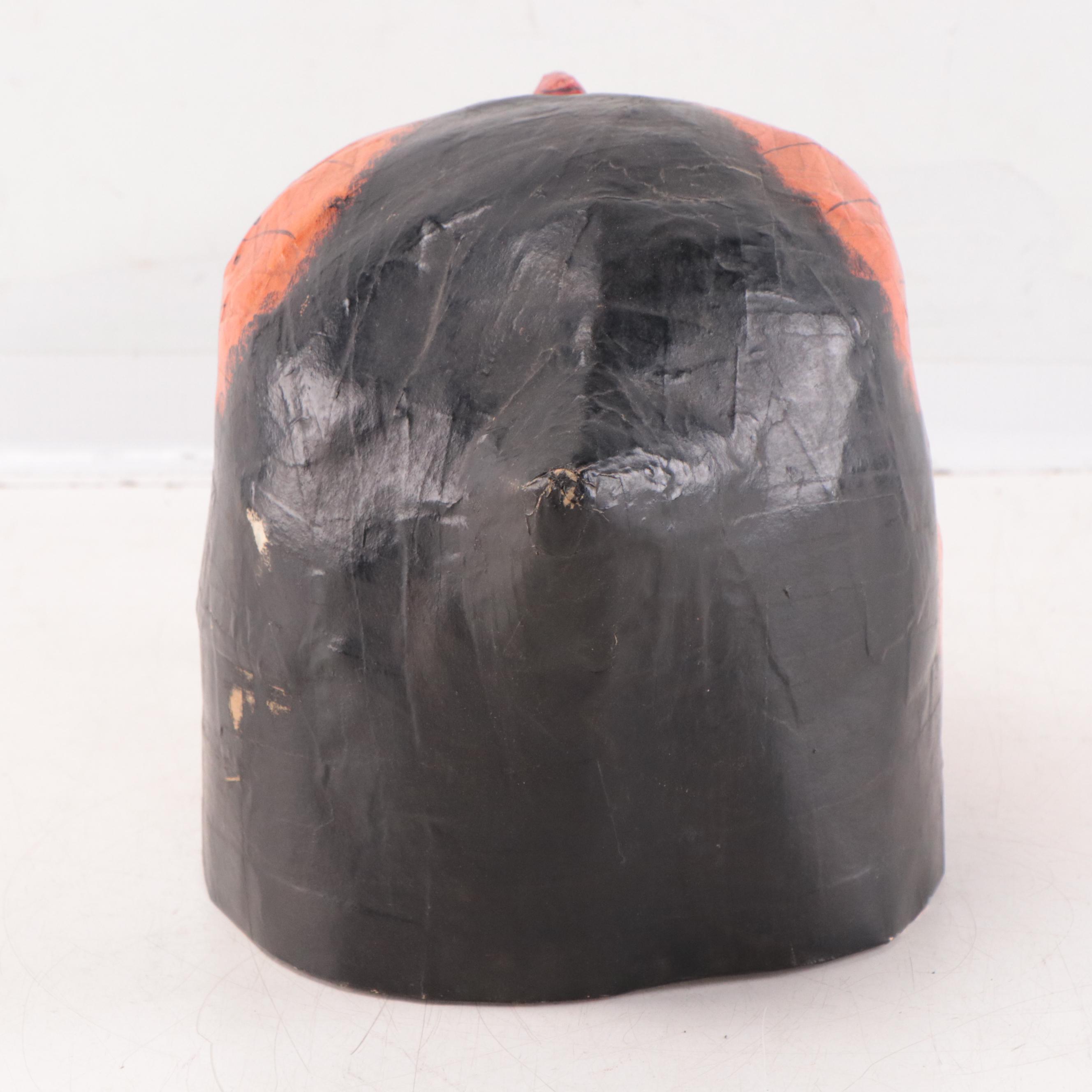 Brazilian Papier-Mâché Mardi Gras Mask, Circa 1970