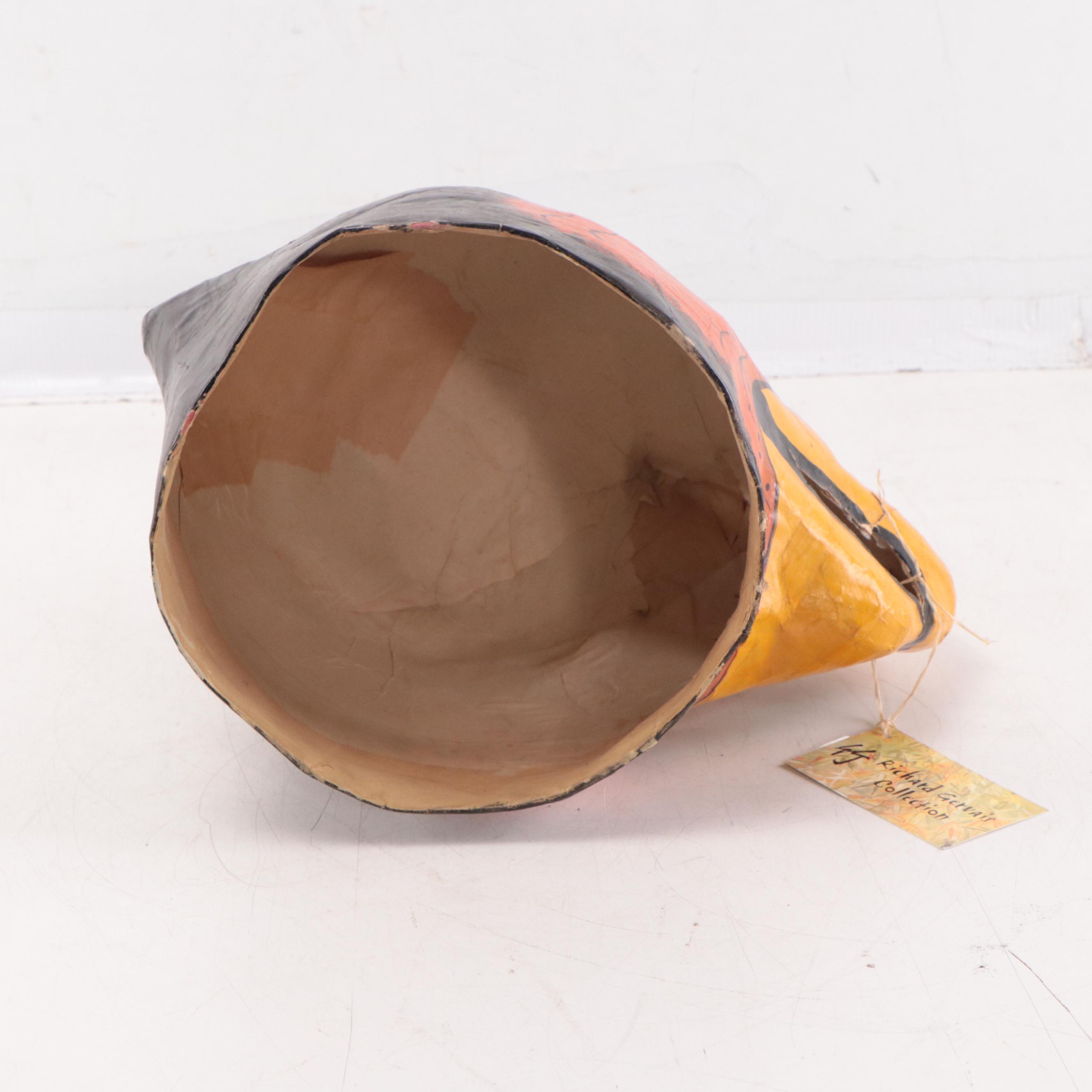 Brazilian Papier-Mâché Mardi Gras Mask, Circa 1970