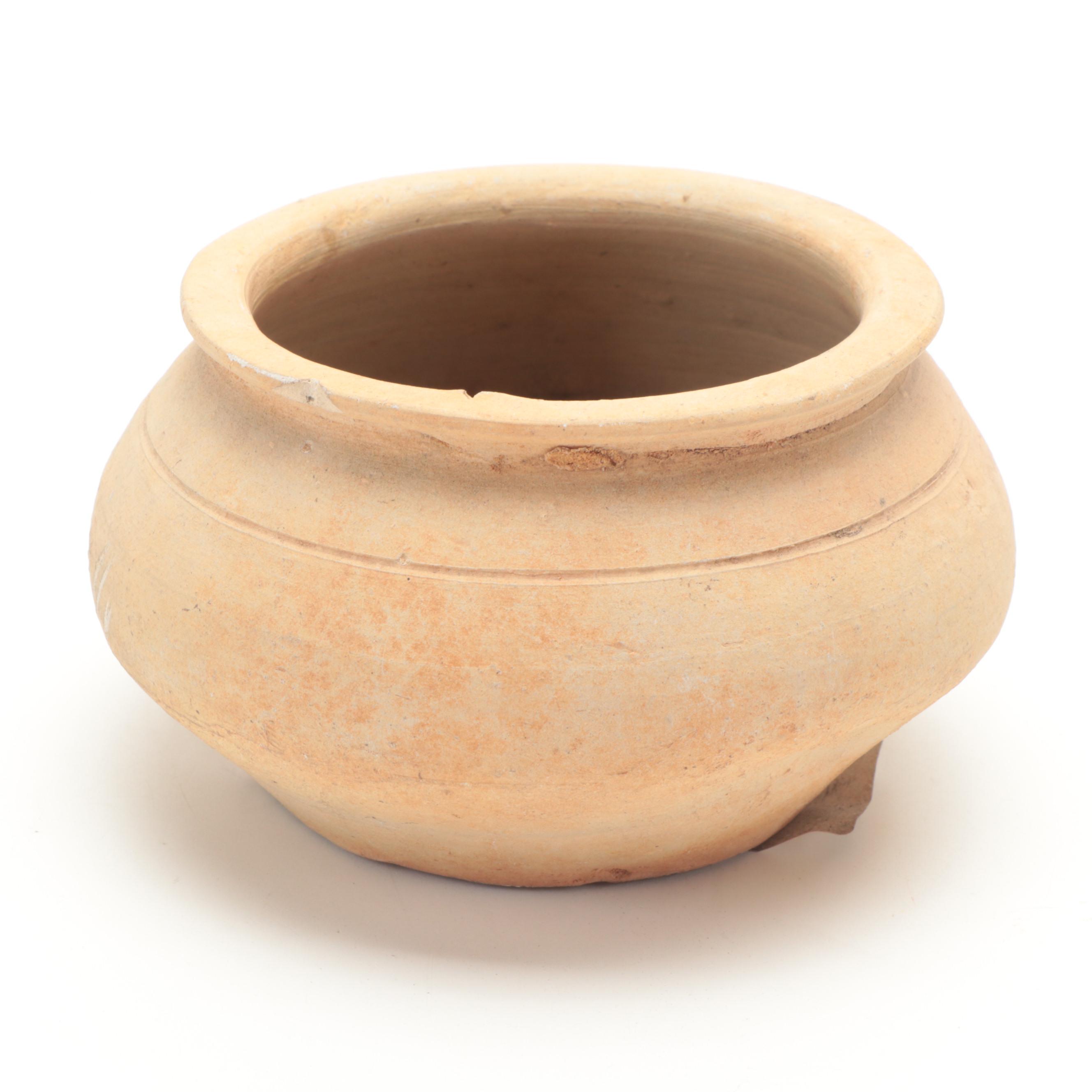Excavated Vietnam Earthenware Pot and Cup with Guatemalan Cup, Antique