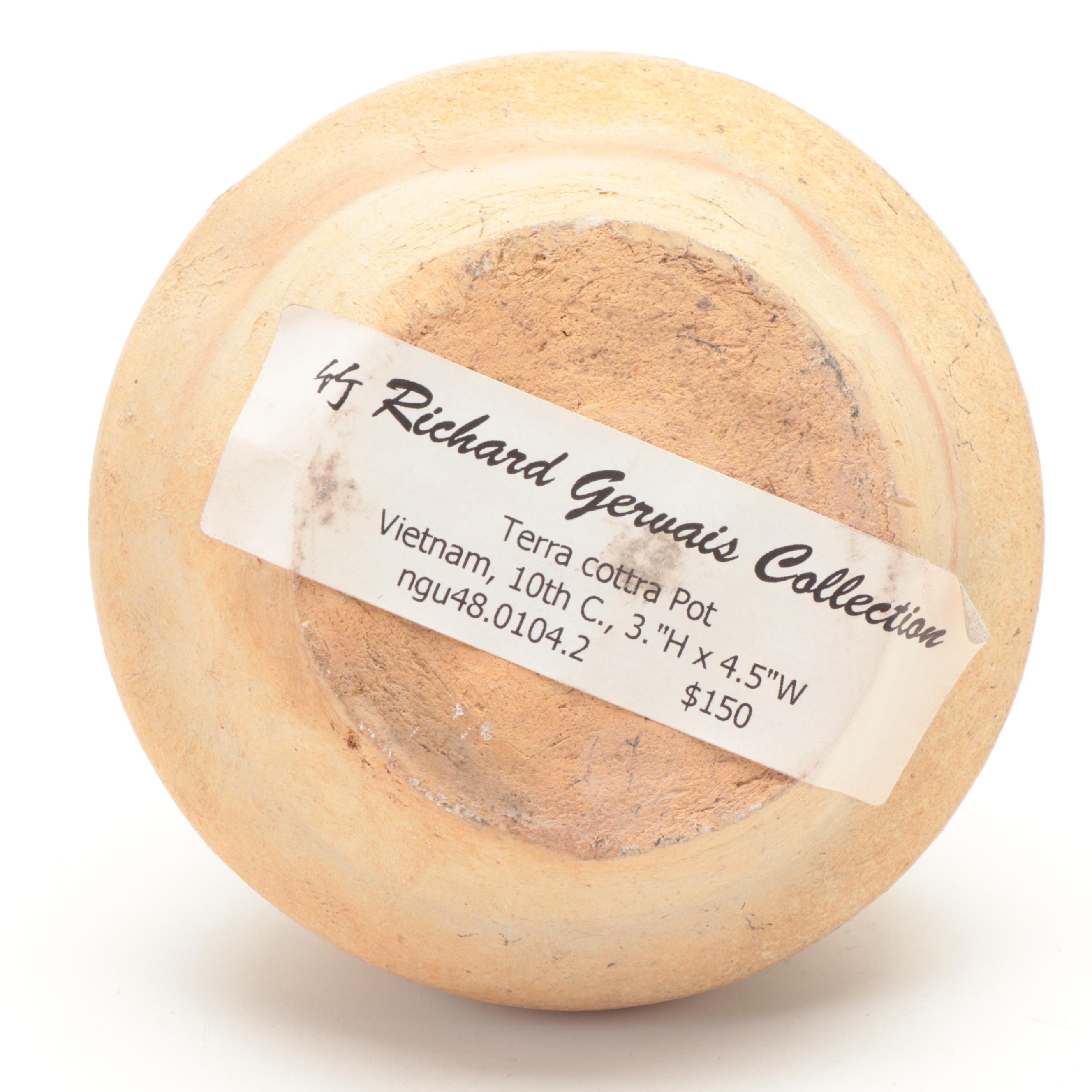 Excavated Vietnam Earthenware Pot and Cup with Guatemalan Cup, Antique