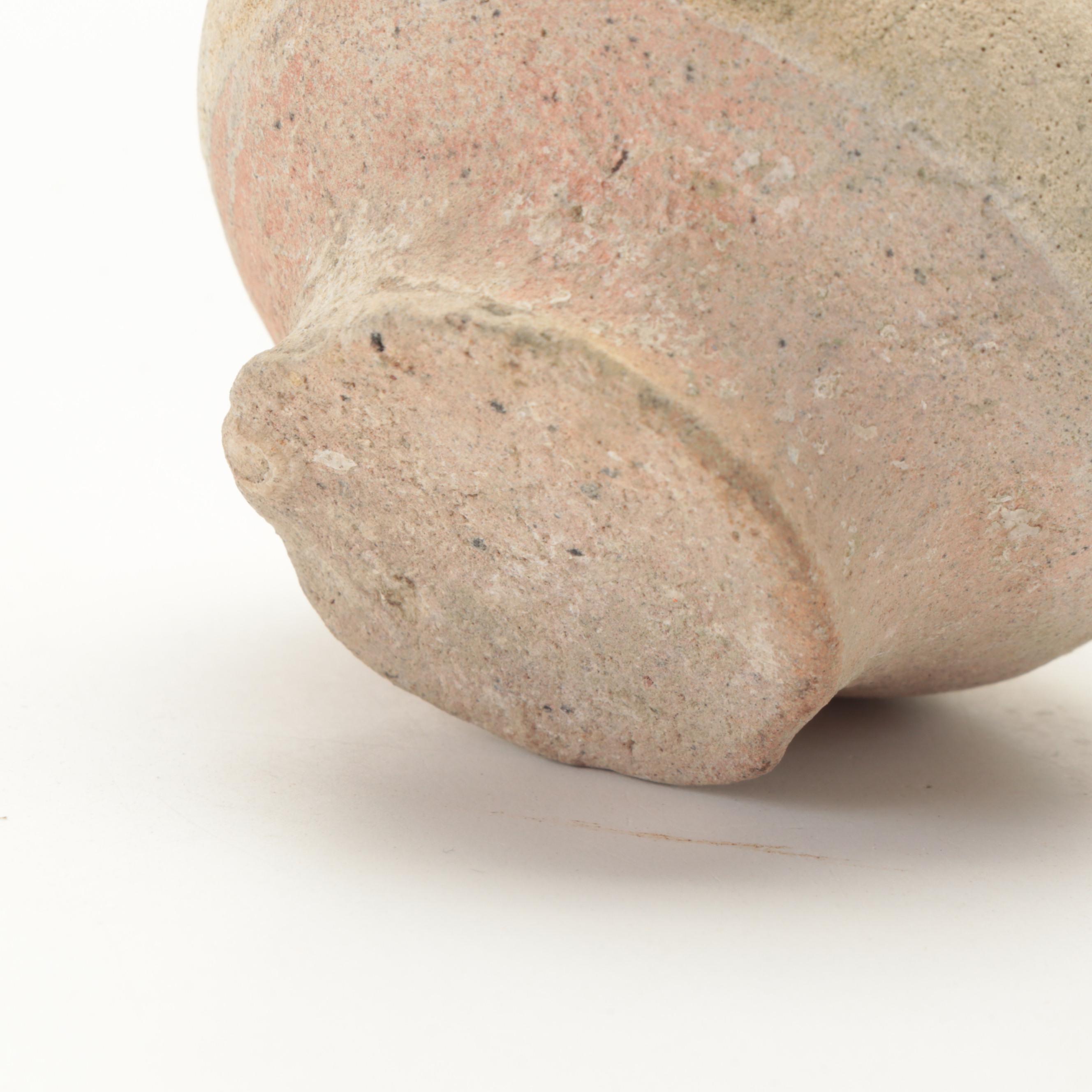 Pair of Marine Recovered Thai Sawankhalok Celadon Glaze Ceramic Jarlets, Antique