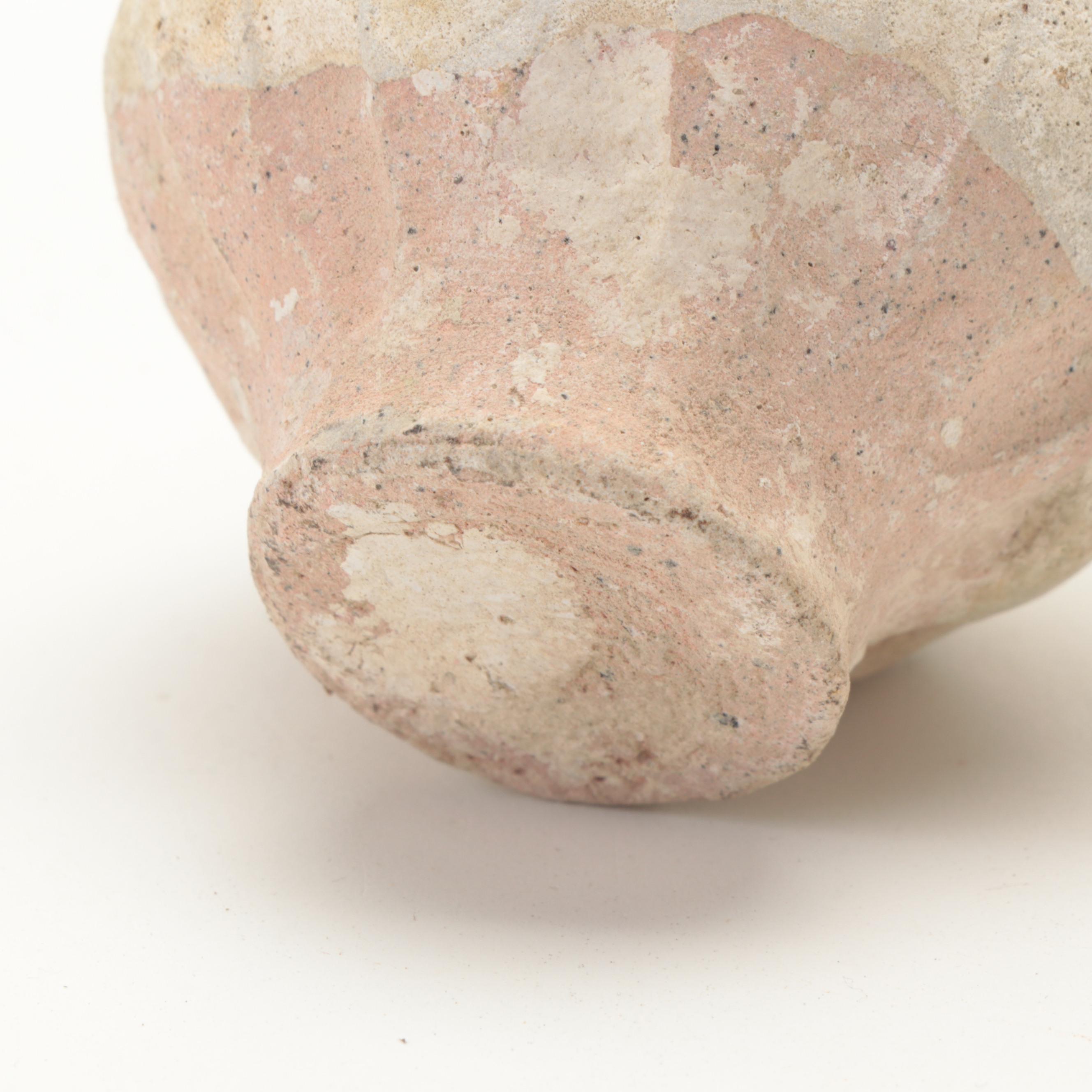 Pair of Marine Recovered Thai Sawankhalok Celadon Glaze Ceramic Jarlets, Antique