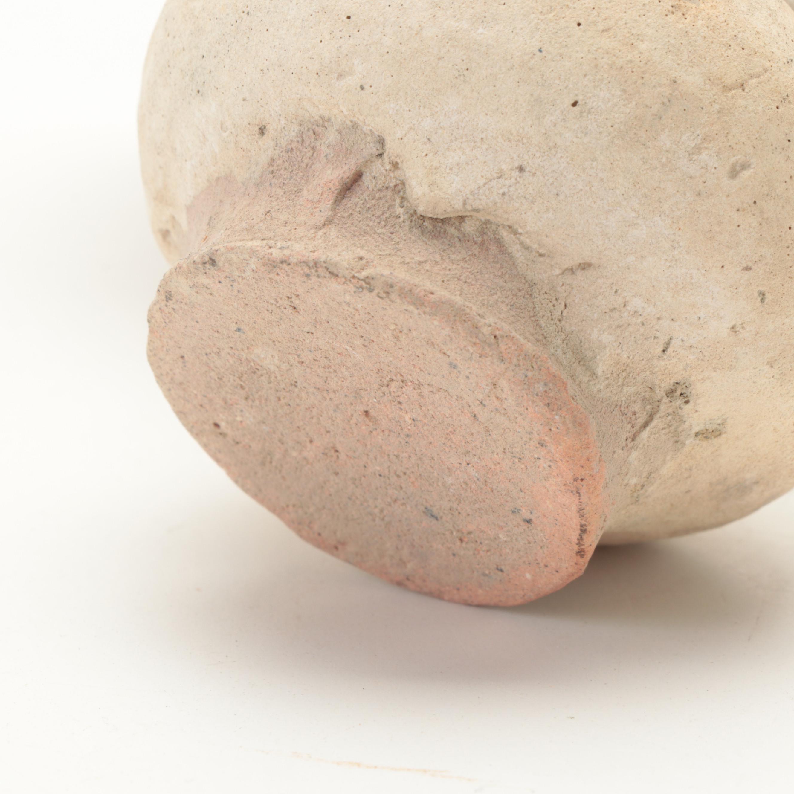 Pair of Marine Recovered Thai Sawankhalok Celadon Glaze Ceramic Jarlets, Antique