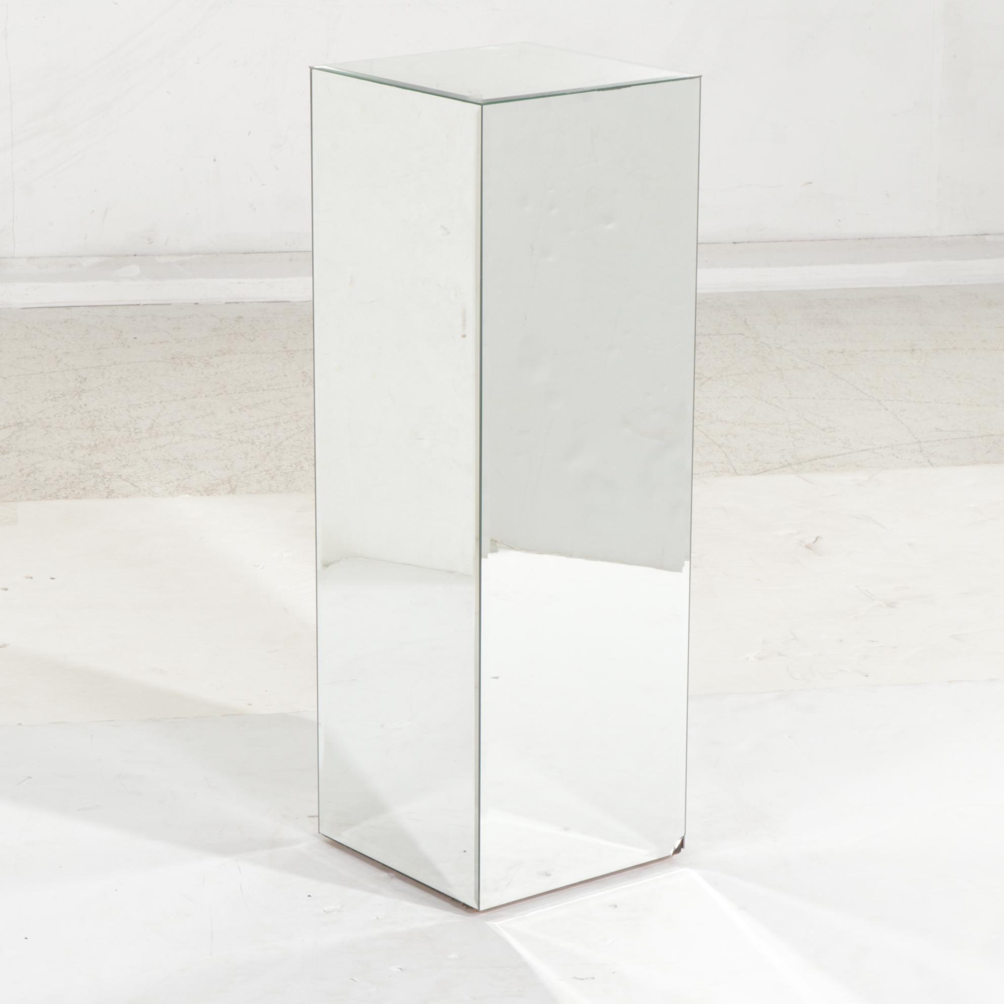 Mirrored Square Pedestal, 21st Century