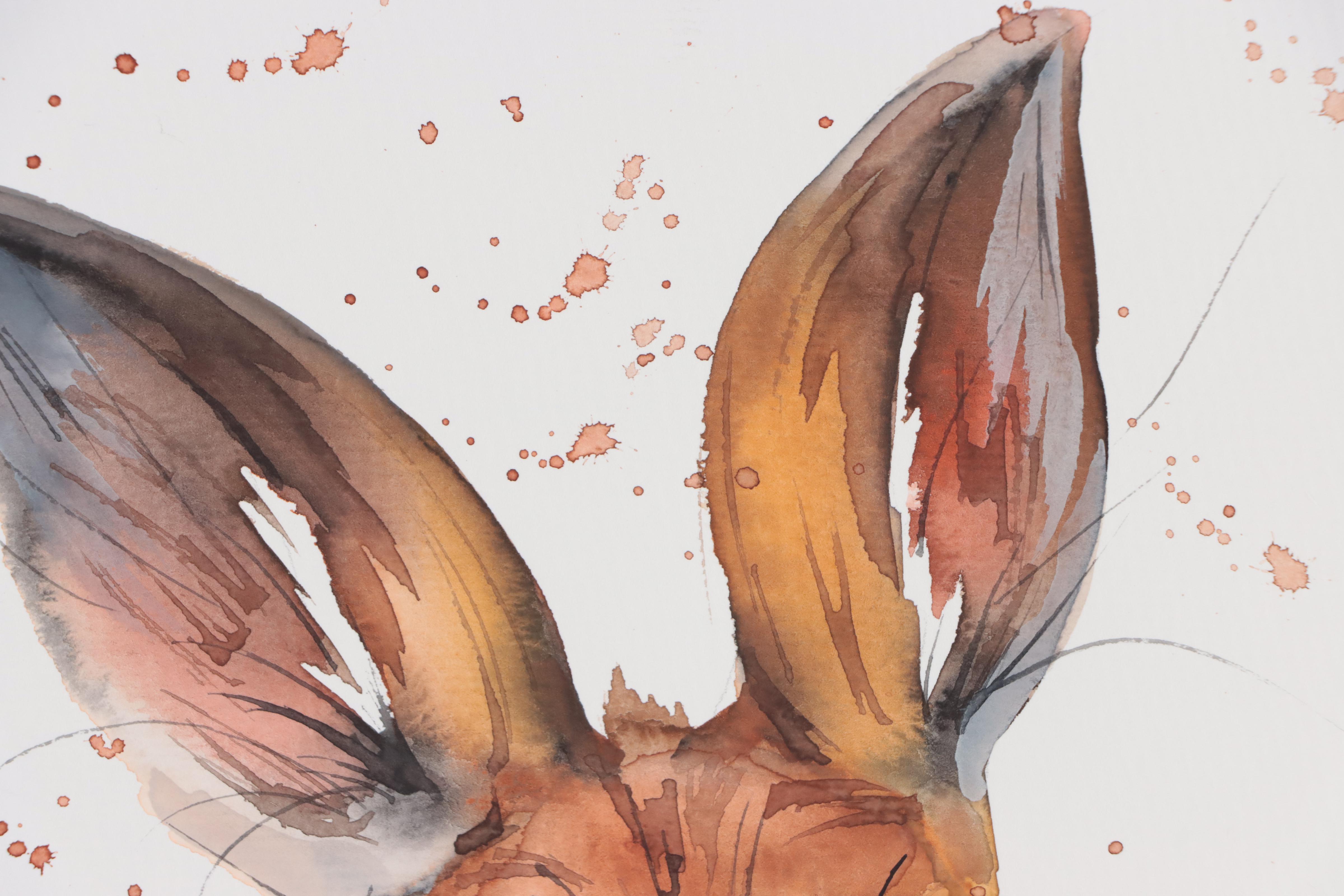 Anne Gorywine Watercolor Painting of Rabbit, 2022