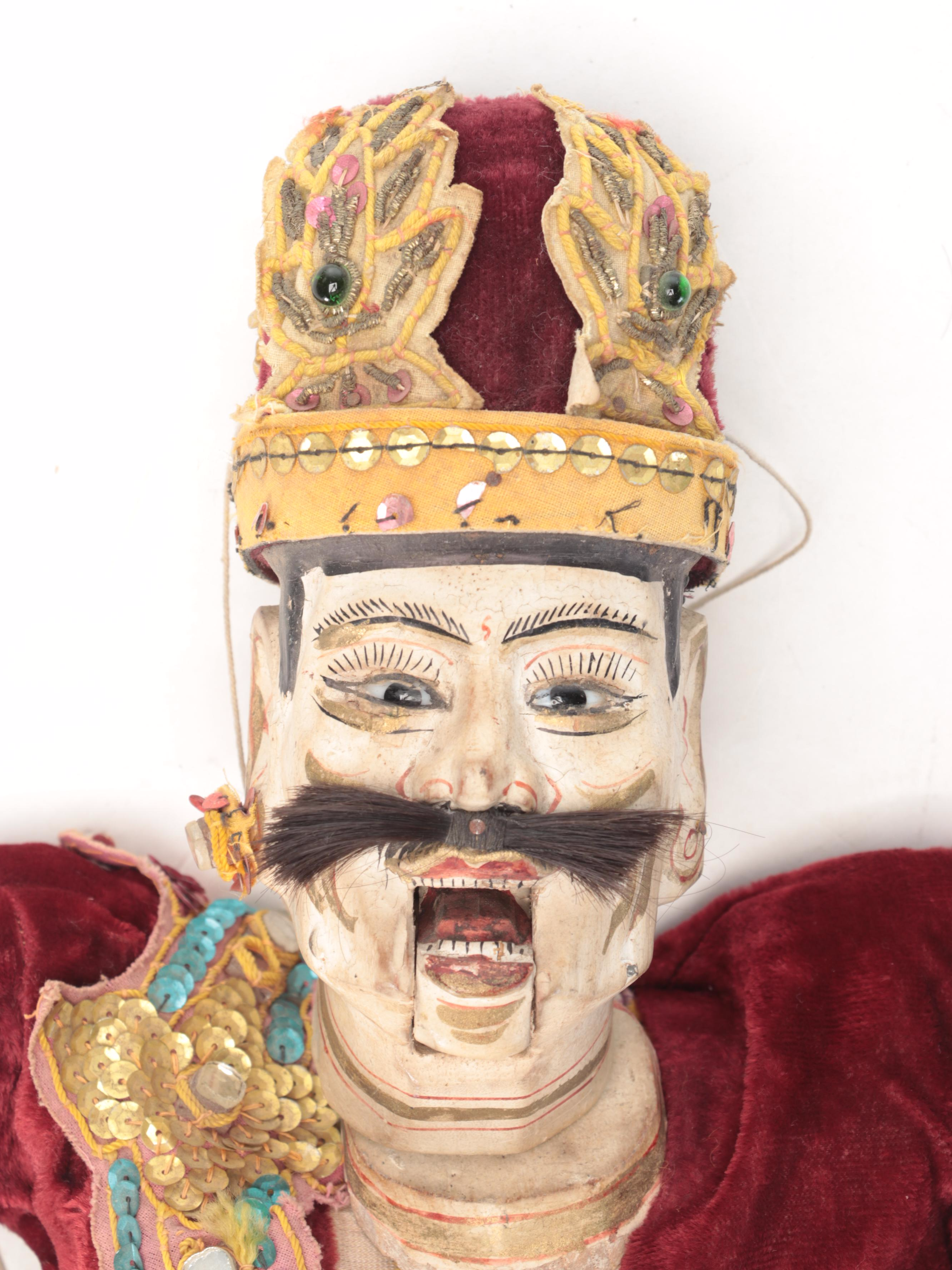 Southeast Asian Carved Wood Marionette