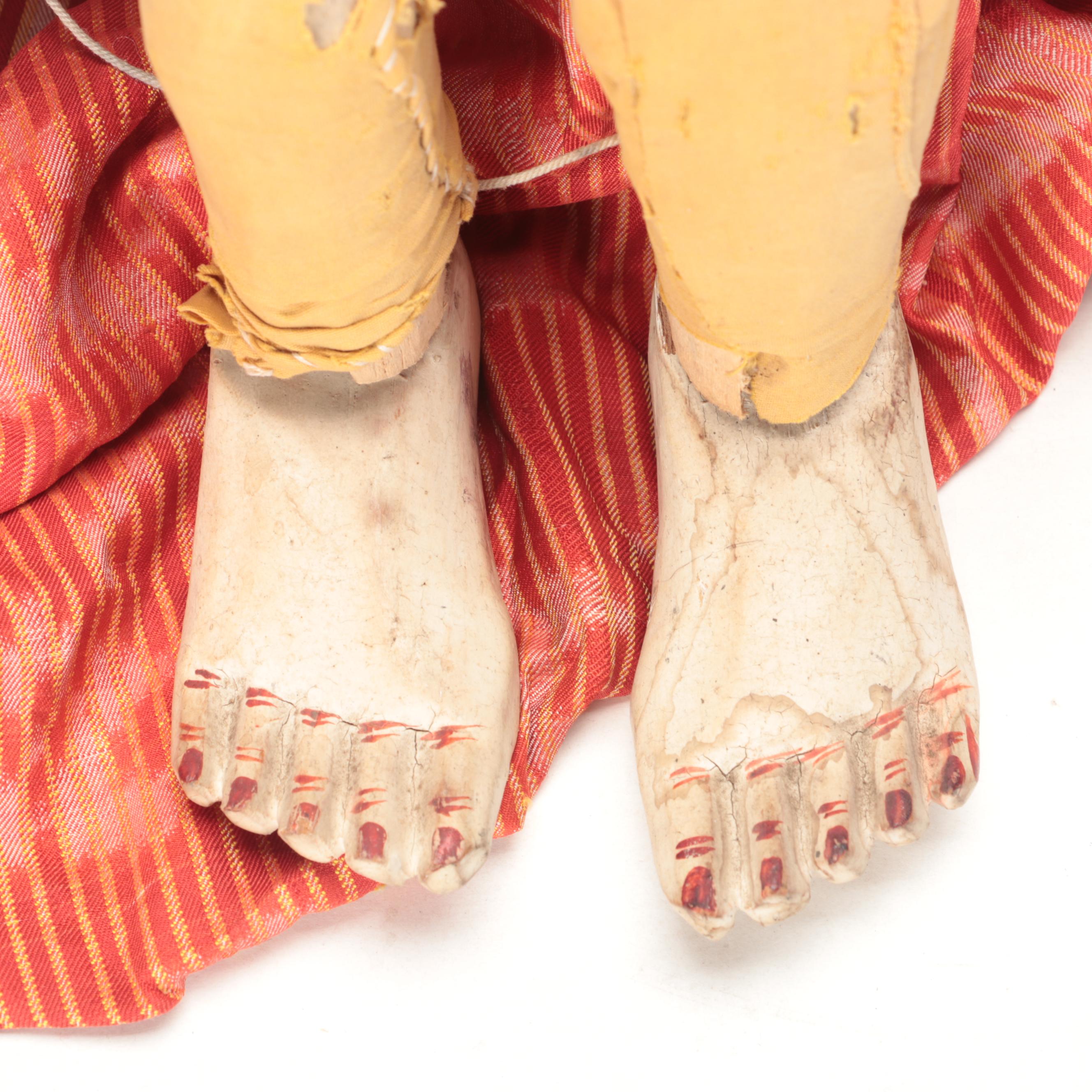 Southeast Asian Carved Wood Marionette