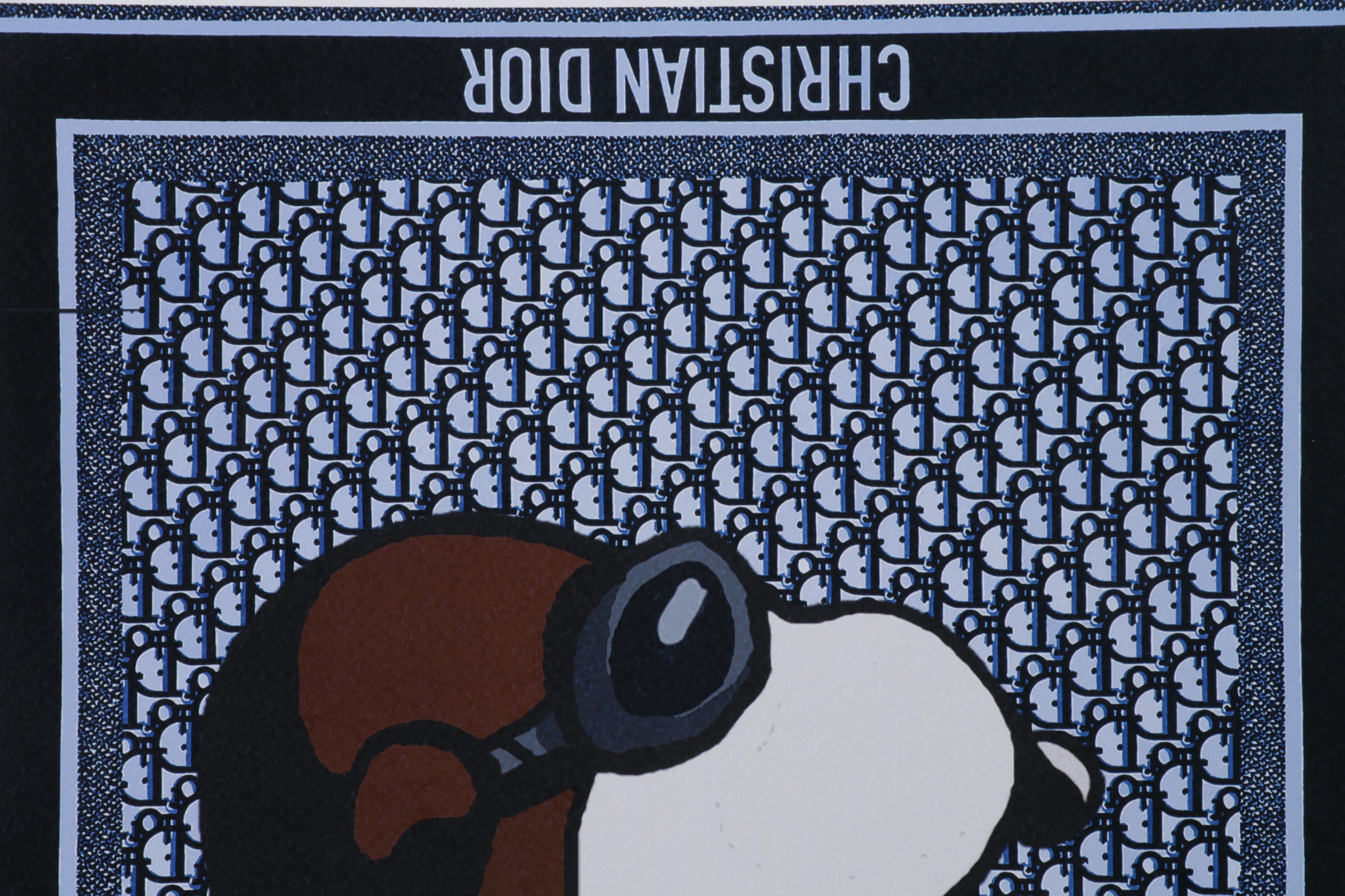Death NYC Pop Art Graphic Print Homage To Dior Featuring Snoopy, 2022