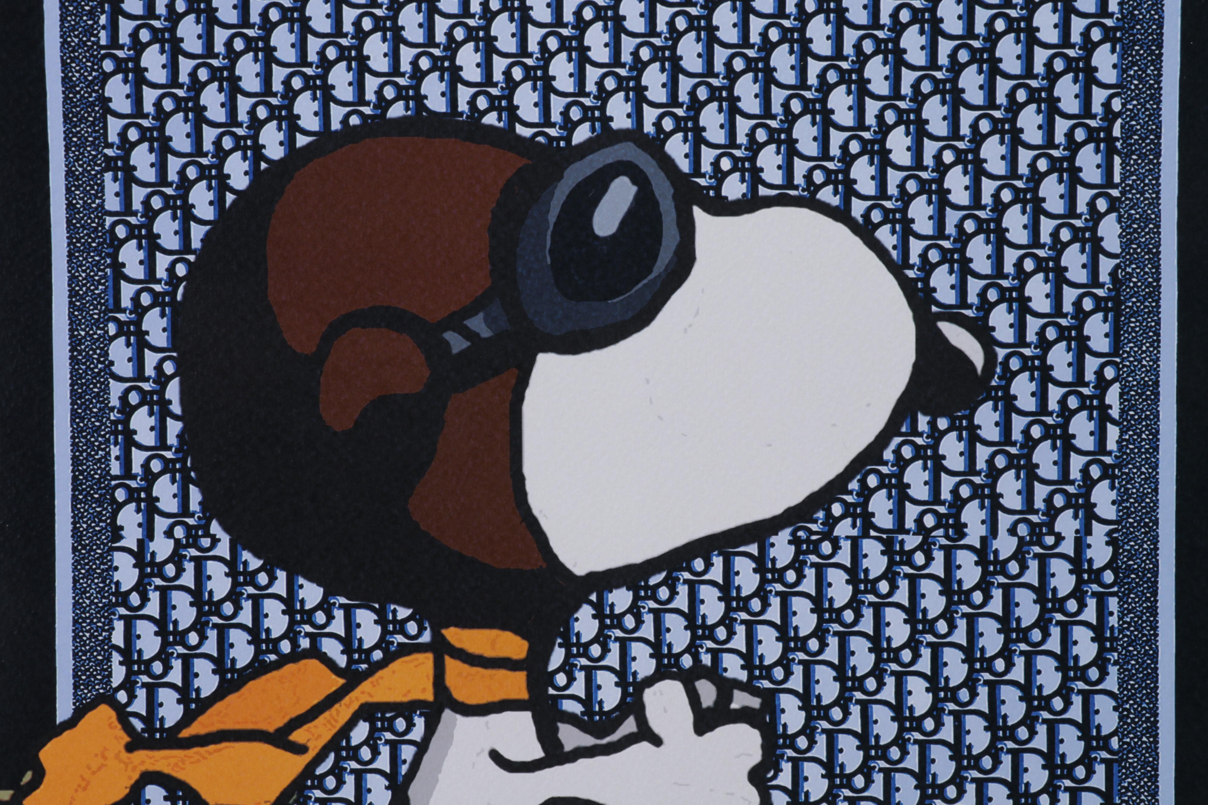 Death NYC Pop Art Graphic Print Homage To Dior Featuring Snoopy, 2022
