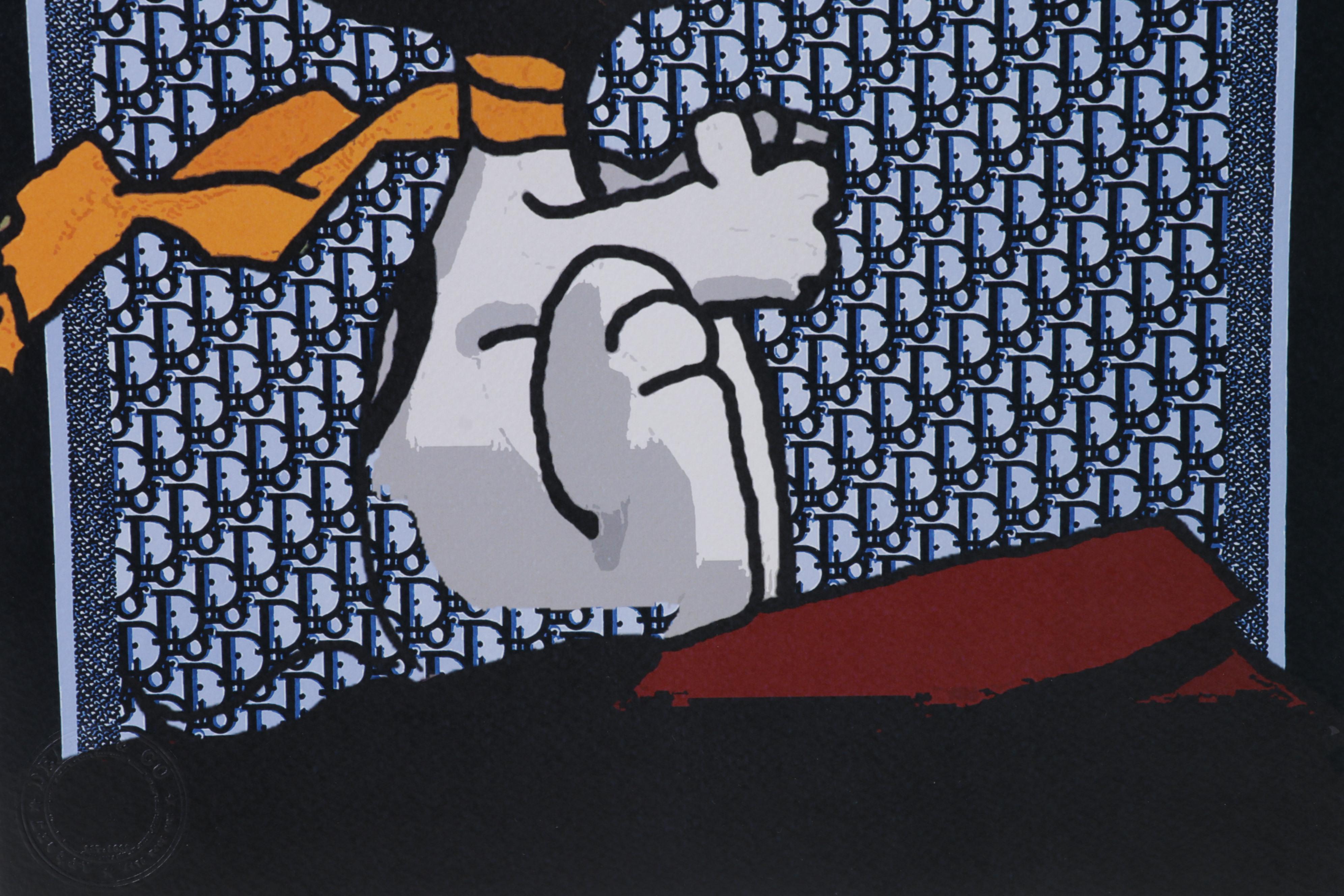 Death NYC Pop Art Graphic Print Homage To Dior Featuring Snoopy, 2022