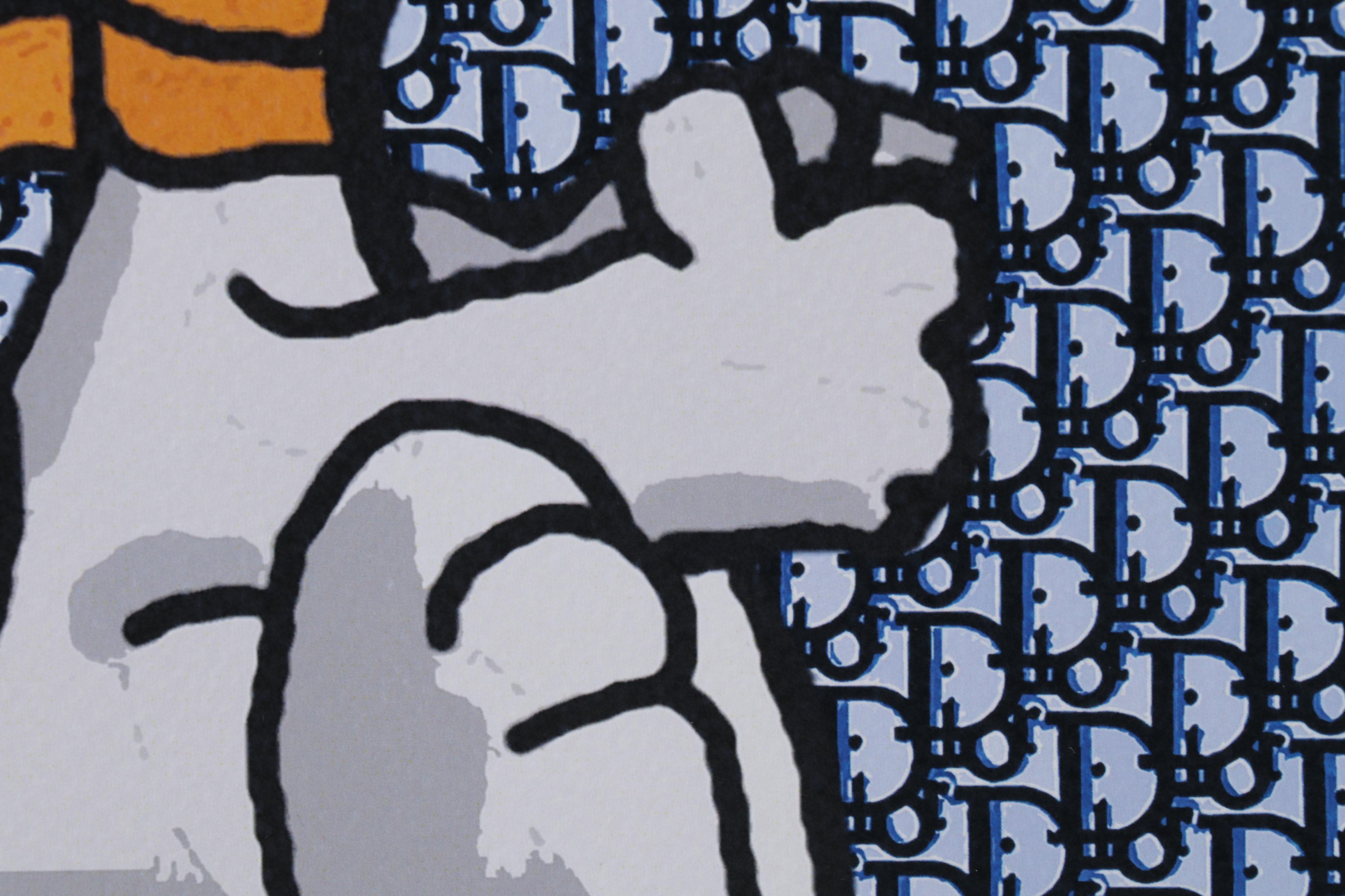 Death NYC Pop Art Graphic Print Homage To Dior Featuring Snoopy, 2022