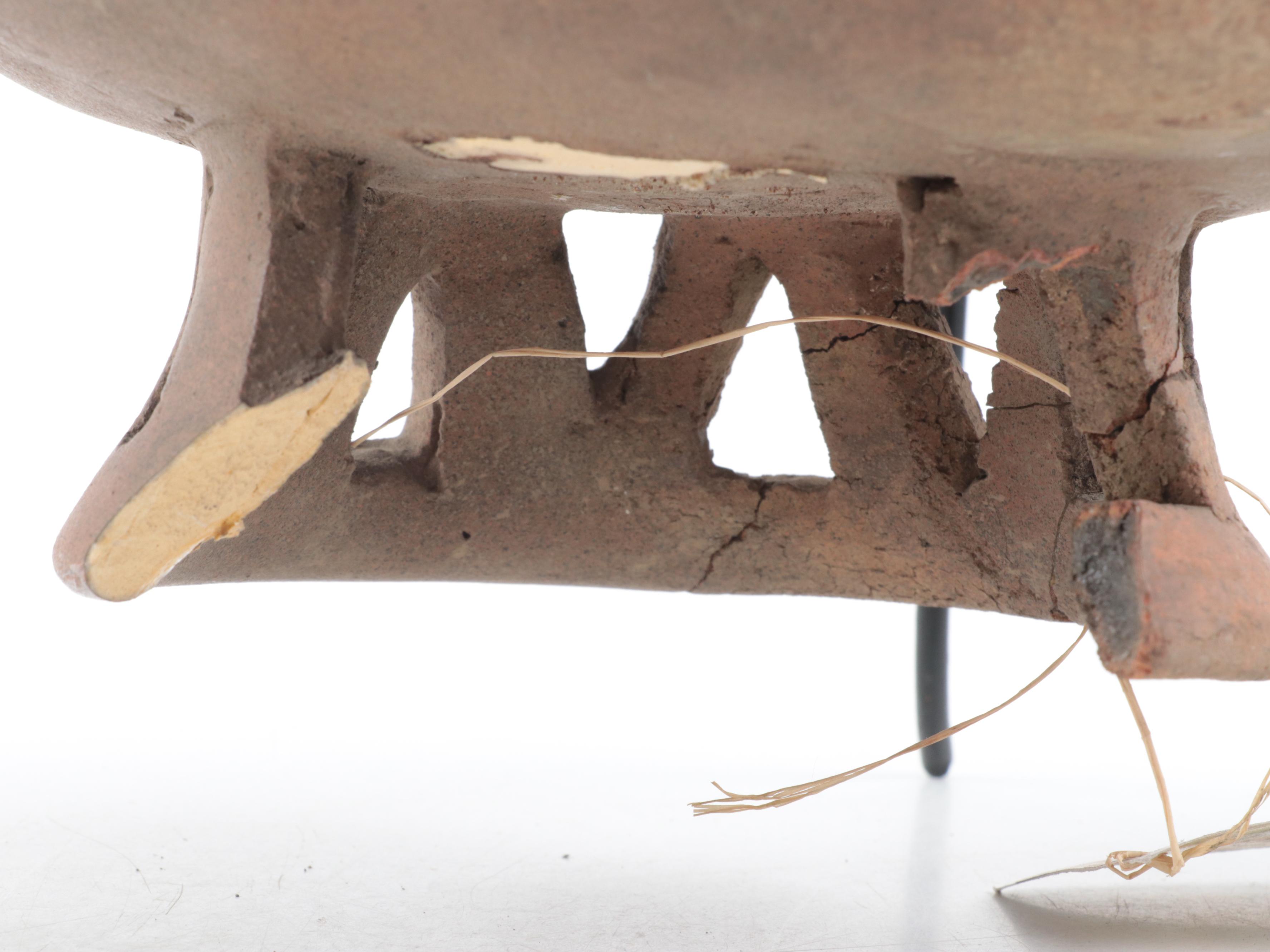 Philippine Palayok Footed Bowl on Wire Stand, 15th-16th Century