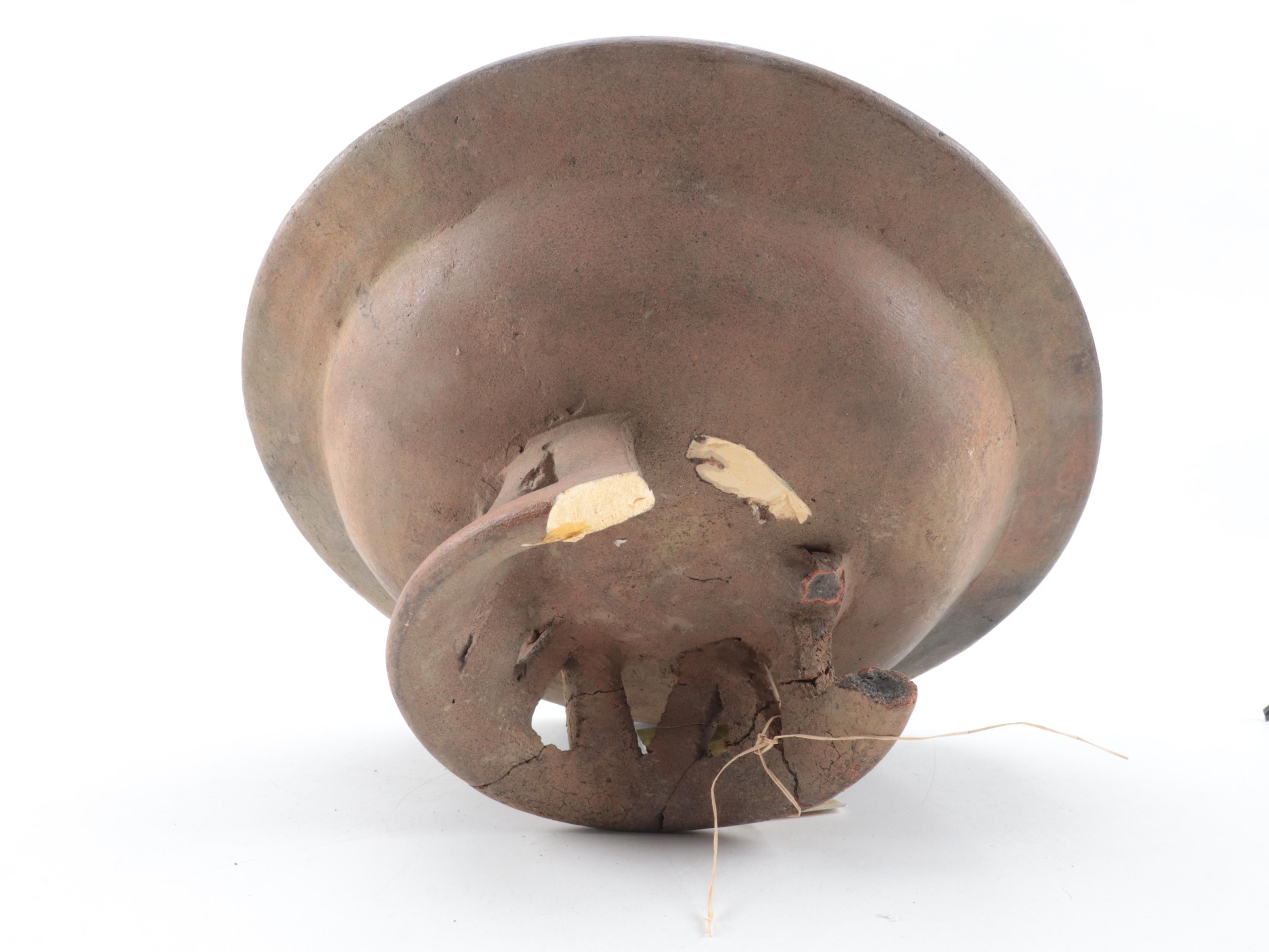 Philippine Palayok Footed Bowl on Wire Stand, 15th-16th Century