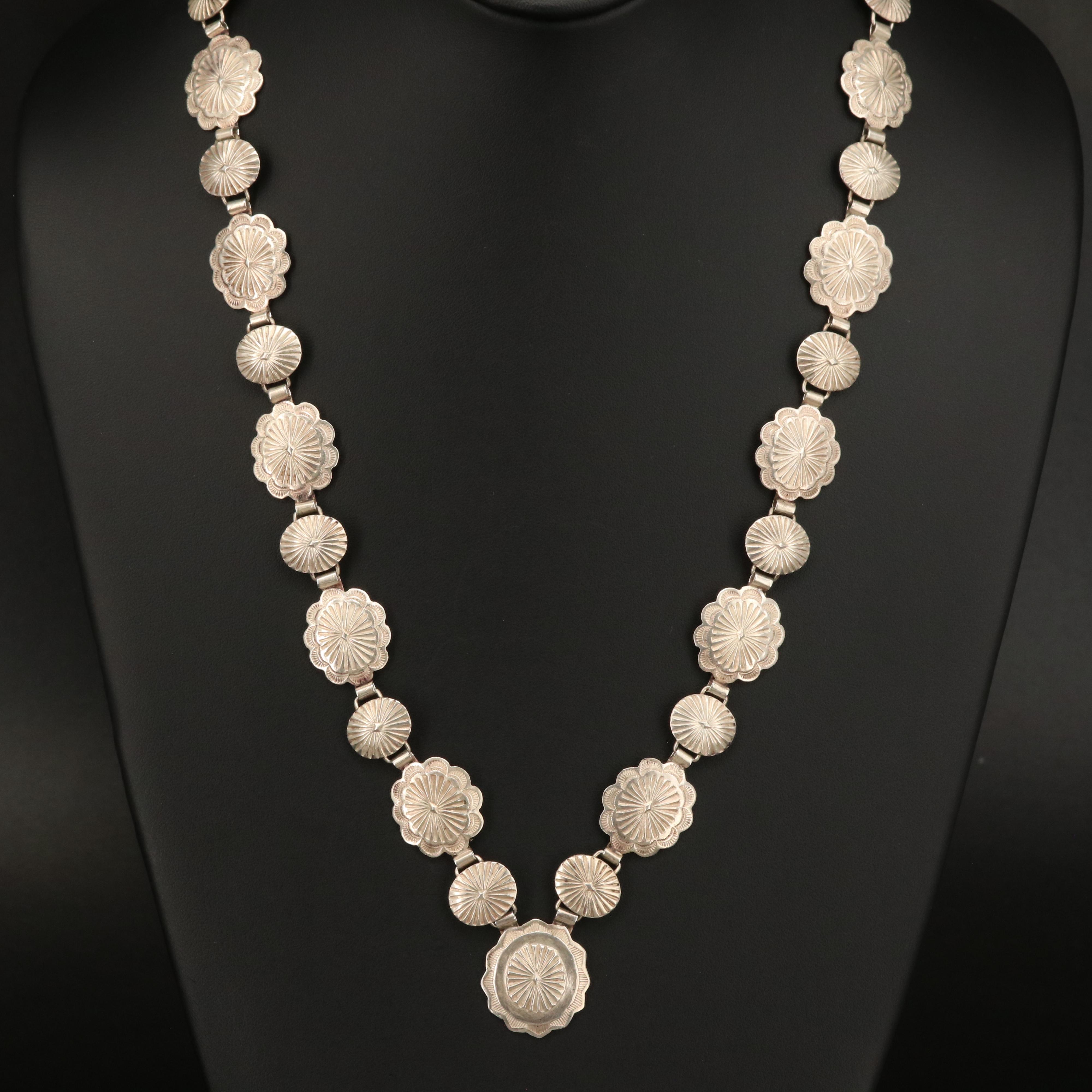 Sterling Concho Necklace
